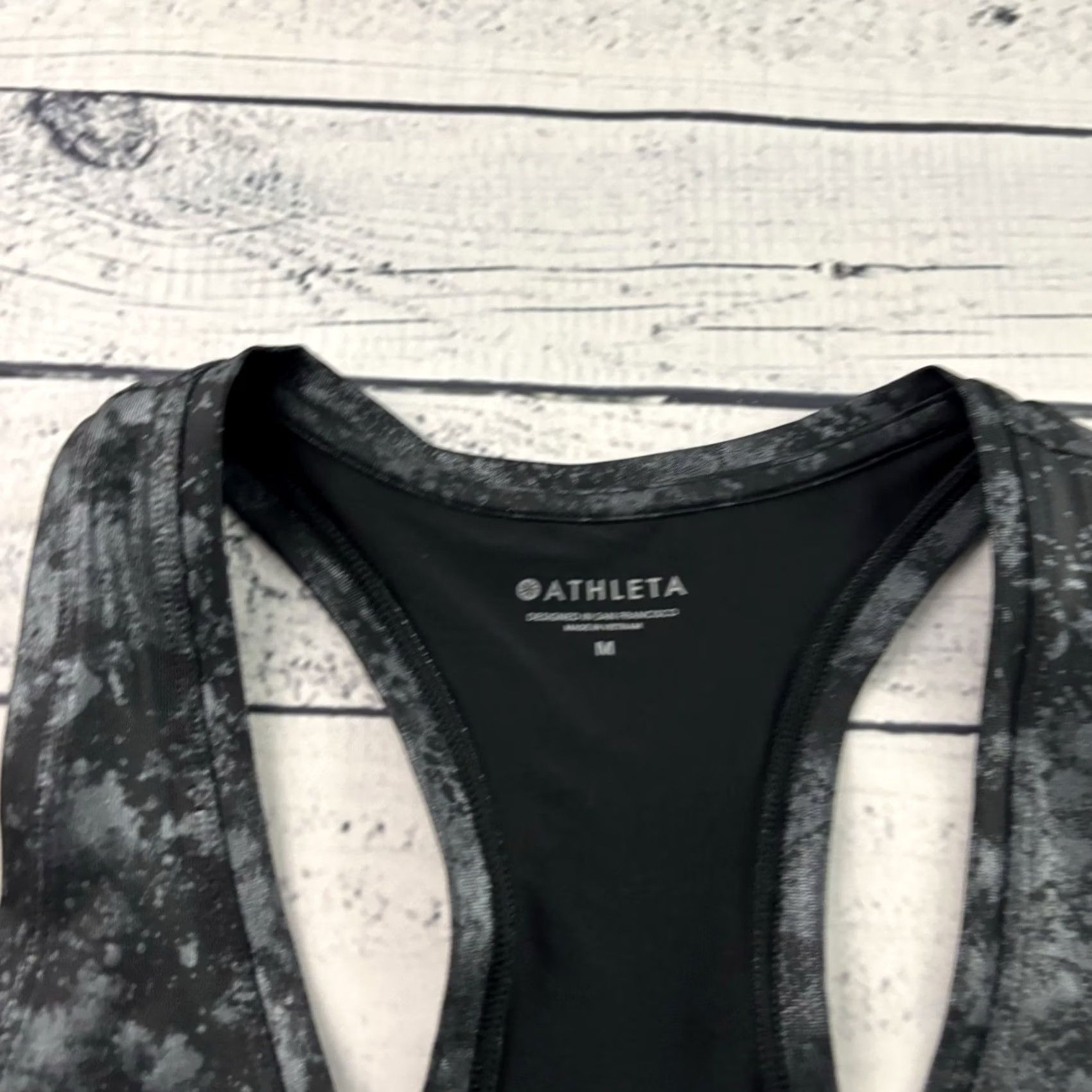 Athleta Athleta Tank Shirt Sleeveless Athletic Marbled Metallic Black Women's M Size M / US 6-8 / IT 42-44 - 2 Thumbnail