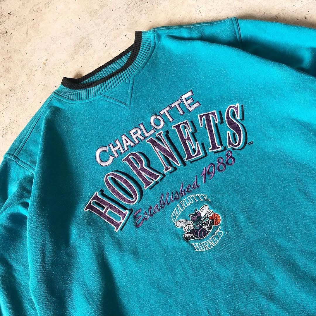 Logo Athletic Vtg 90’s NBA Charlotte Hornets Size US XL / EU 56 / 4 - 2 Thumbnail