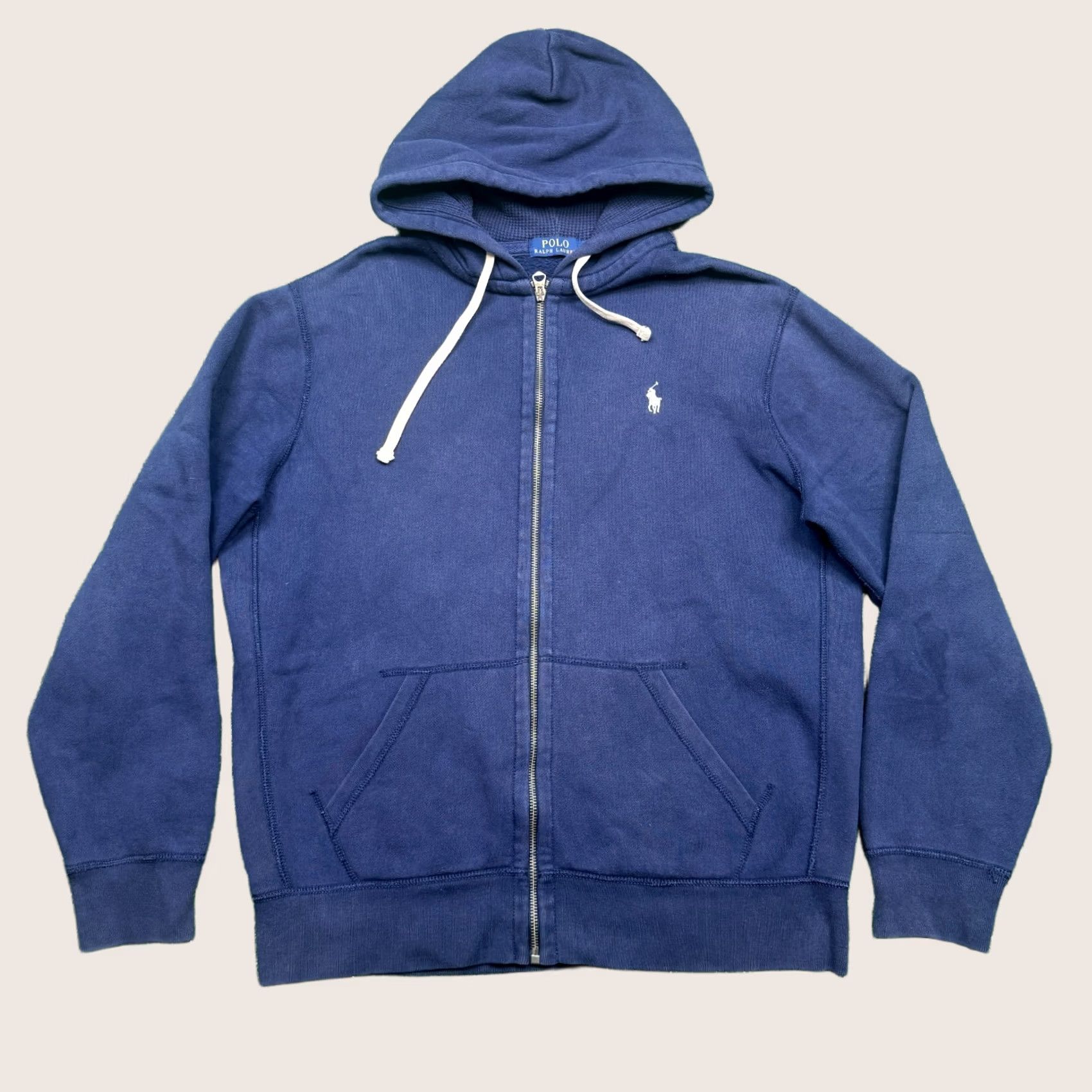 Polo Ralph Lauren VINTAGE Polo Ralph Lauren Hoodie Sweatshirt Full Zip L Blue Thermal Lined Size US L / EU 52-54 / 3 - 1 Thumbnail