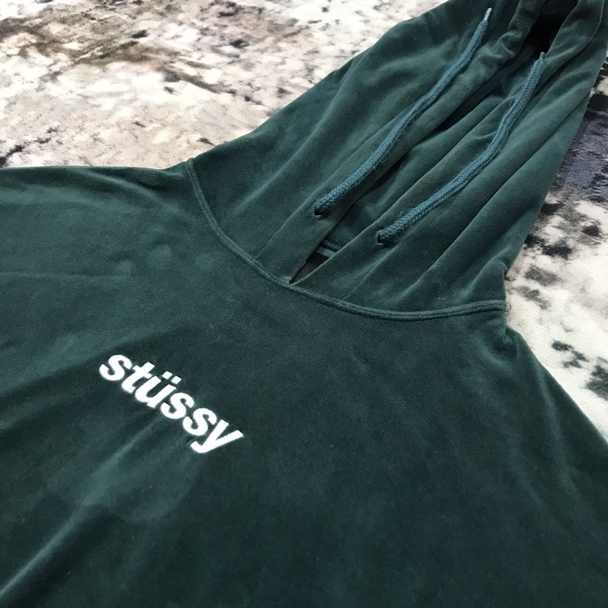 Japanese Brand × Stussy Stussy Center Logo Velvet Sweater Pullover Hoodie Size S / US 4 / IT 40 - 3 Thumbnail