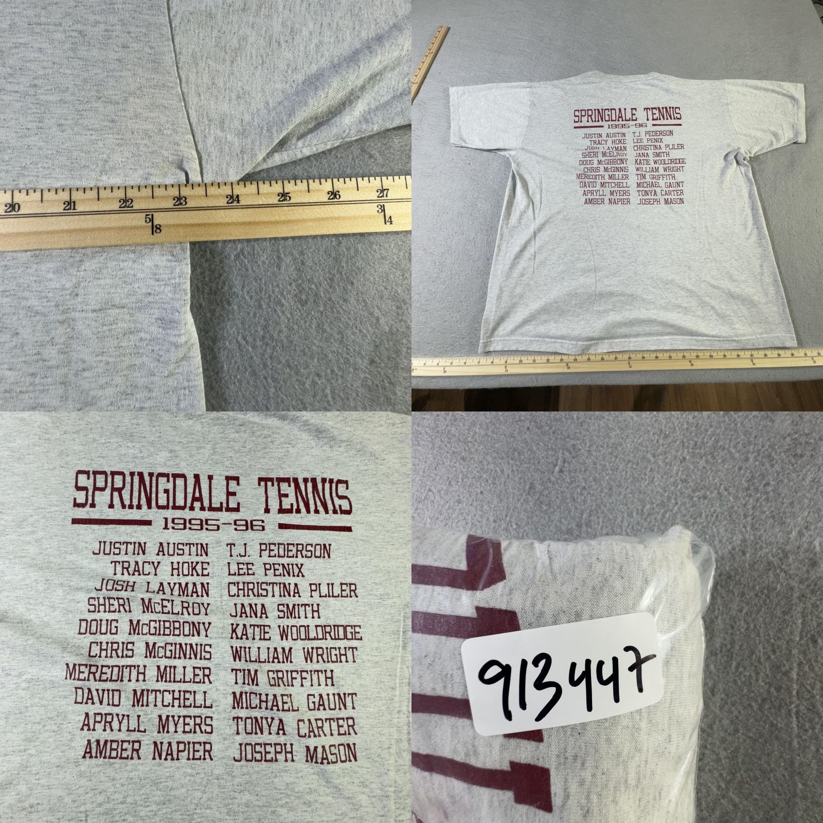 Russell Athletic VINTAGE Russell Athletic Men’s T-Shirt XL Gray Sports Dog Bulldogs 90s Tennis Team Size US XL / EU 56 / 4 - 8 Thumbnail