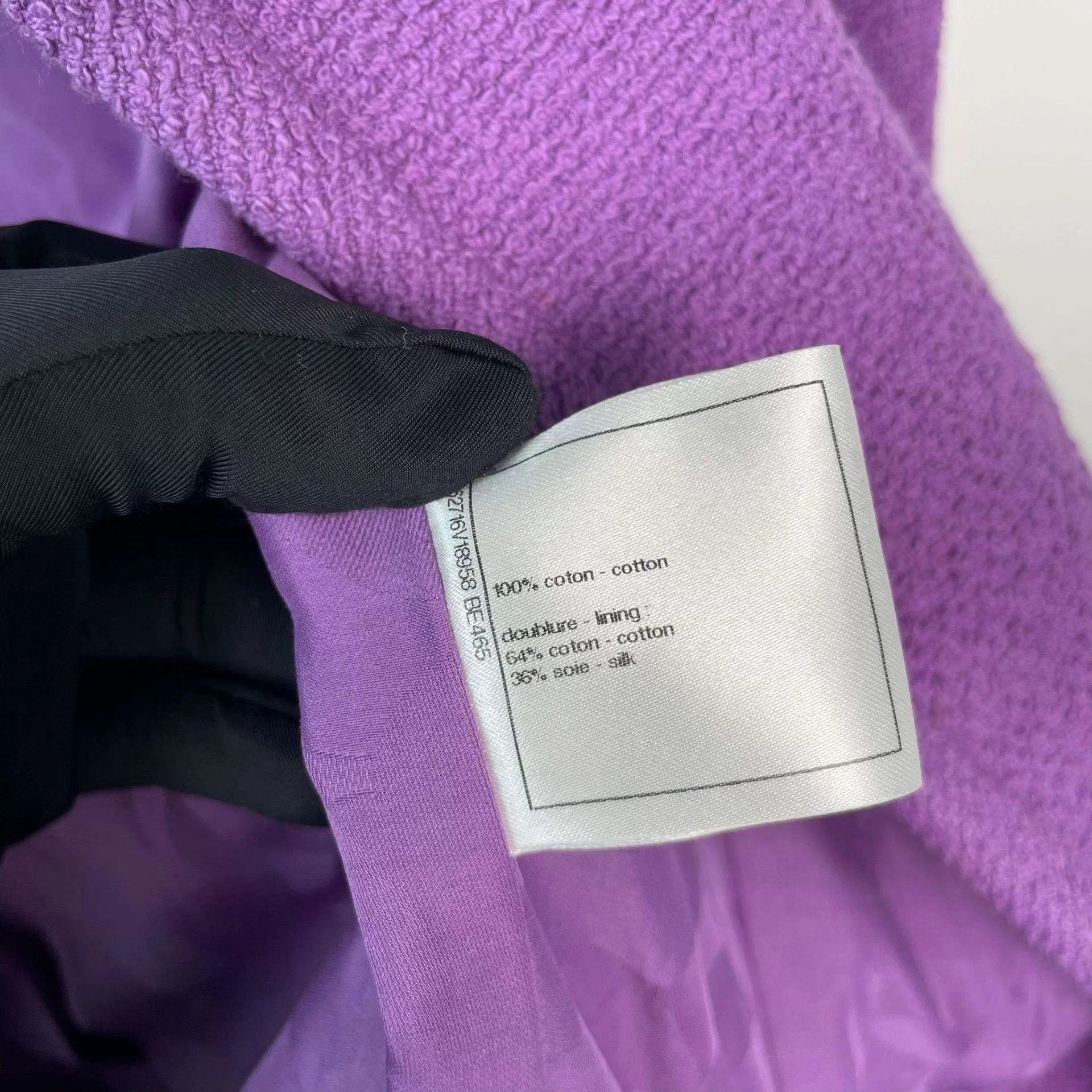 Chanel Chanel Tweed Jacket Purple 38 Size S / US 4 / IT 40 - 8 Thumbnail