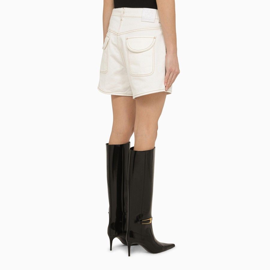 Off-White o1d2blof0924 Denim Shorts in White Size 27" / US 4 / IT 40 - 4 Thumbnail