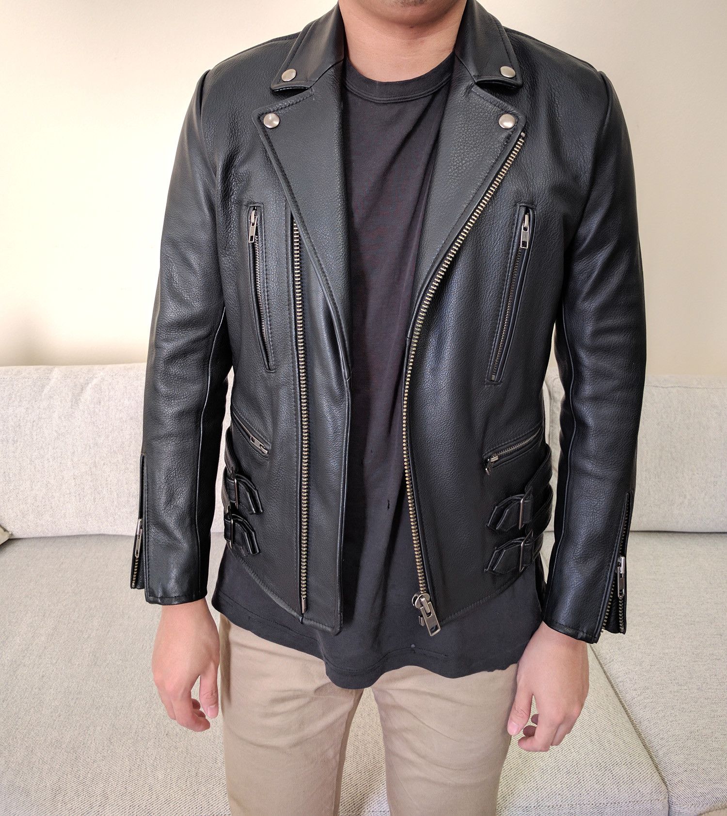 Falcon Garments Falcon Garments DR1 Double Rider Goatskin Leather Jacket Size US XS / EU 42 / 0 - 7 Thumbnail