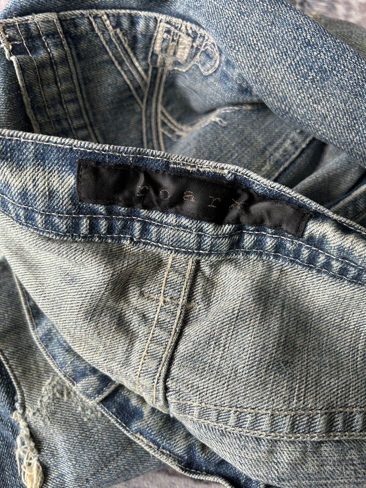 If Six Was Nine Roar Double Guns Distressed Jeans Size US 31 - 18 Thumbnail