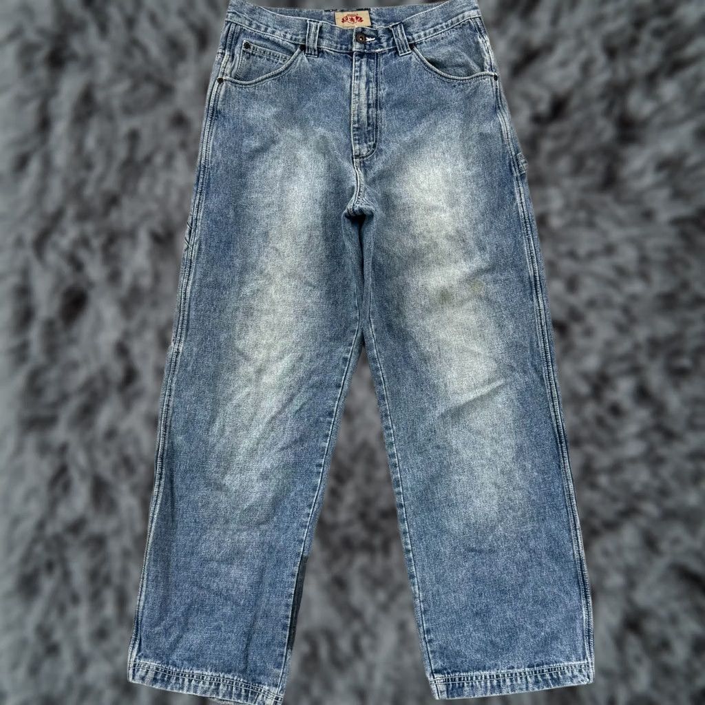 Denime Vintage PJ Mark Jeans Men 32x32 Blue Wide-Leg Baggy Loose Straight Leg Denim Y2K Jeans Size US 32 / EU 48 - 1 Thumbnail