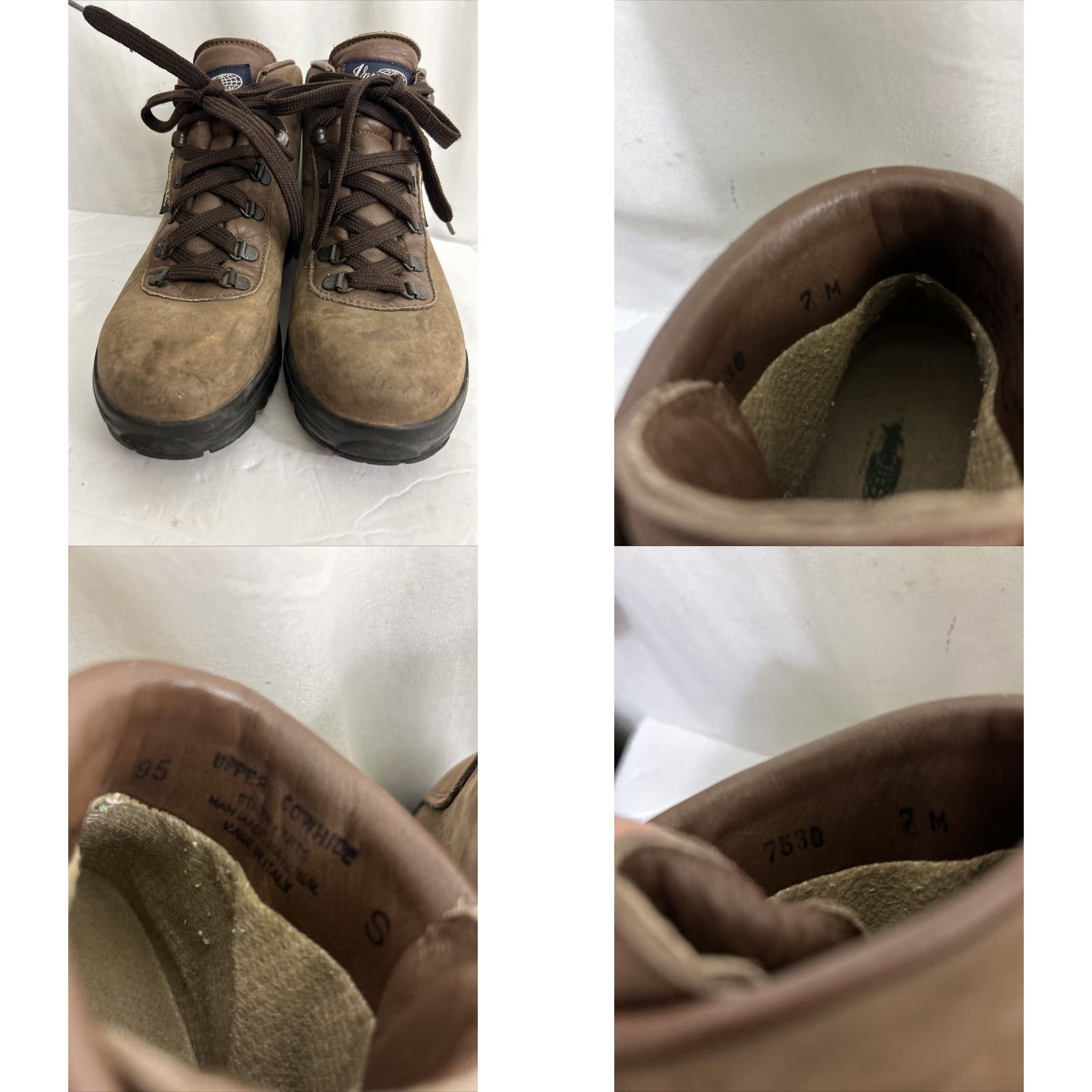 Vasque Vasque Sundowner 7530 Brown Gore-Tex Leather Hiking Boots Vintage Men Left 8.5 Right 7 US 8.5 M Leather Outsole Almond Toe Lace Up hiking Boots Mens Size US 9 / EU 42 - 8 Thumbnail
