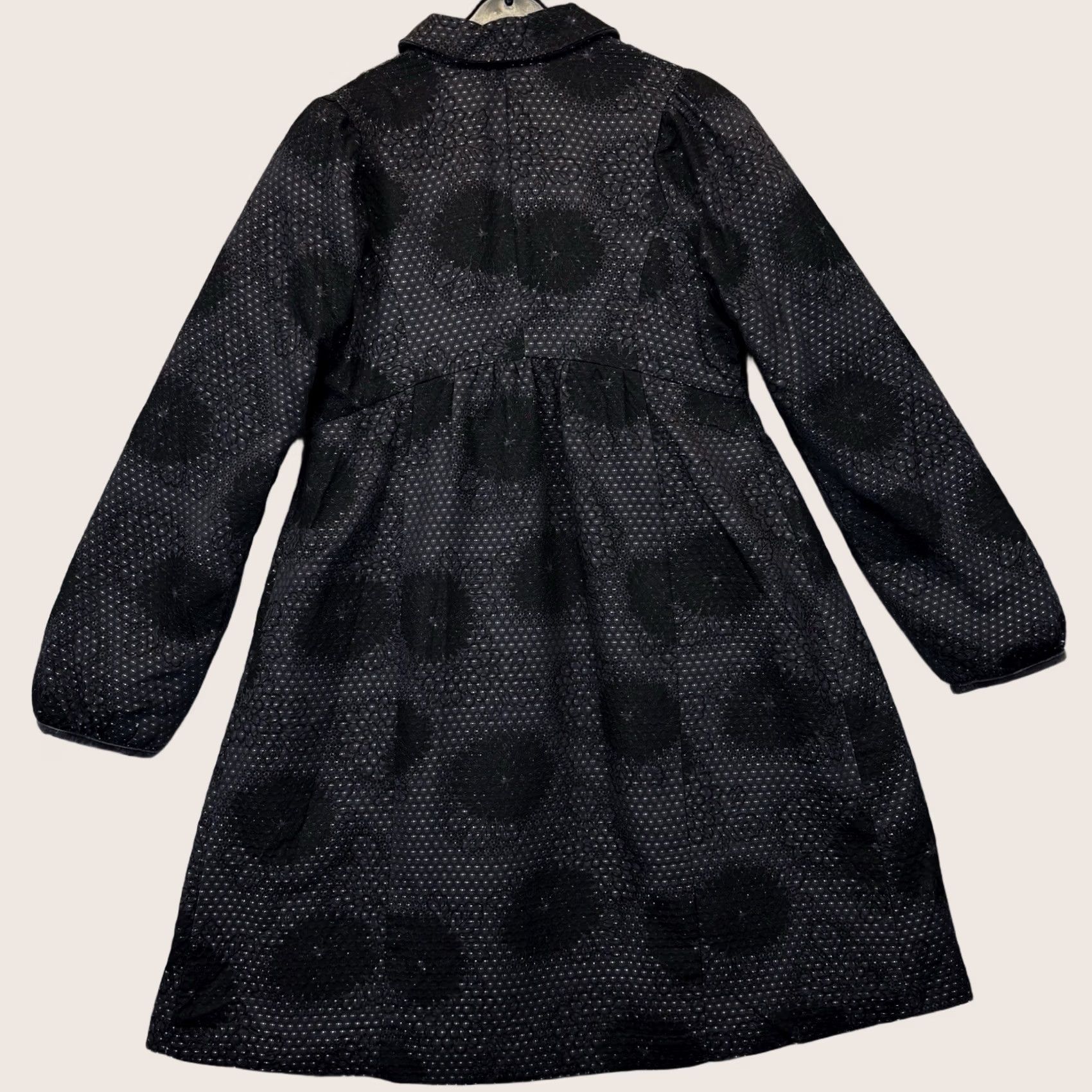 Vintage Noa Noa Coat Tuck Waist Textured Padded Size S Black Womens Button Up Coat Size S / US 4 / IT 40 - 1 Thumbnail