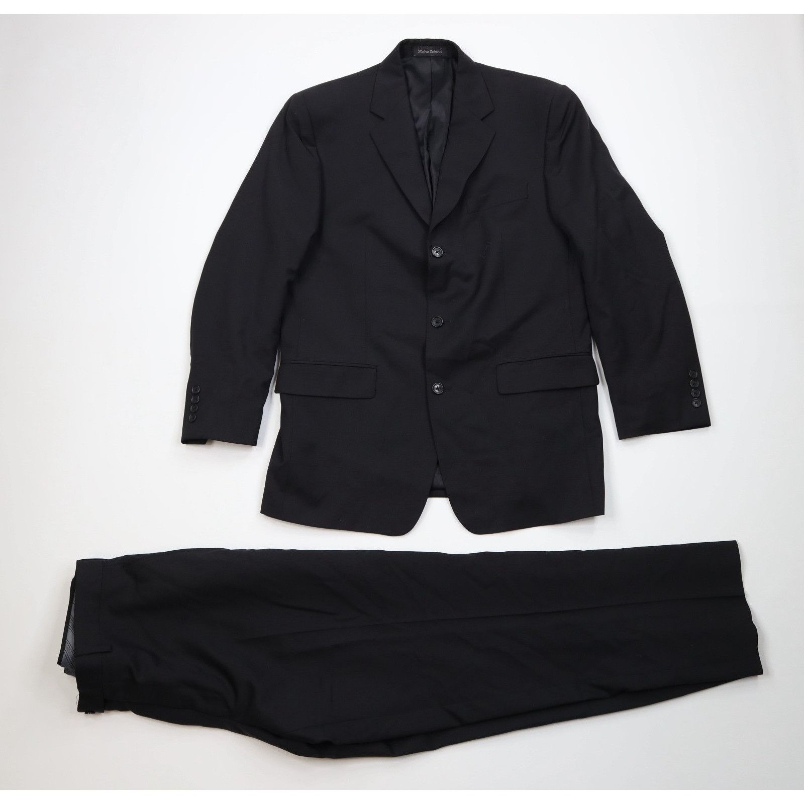 Calvin Klein Calvin Klein 2 Piece Wool Wedding Suit Black Size 40R - 1 Thumbnail