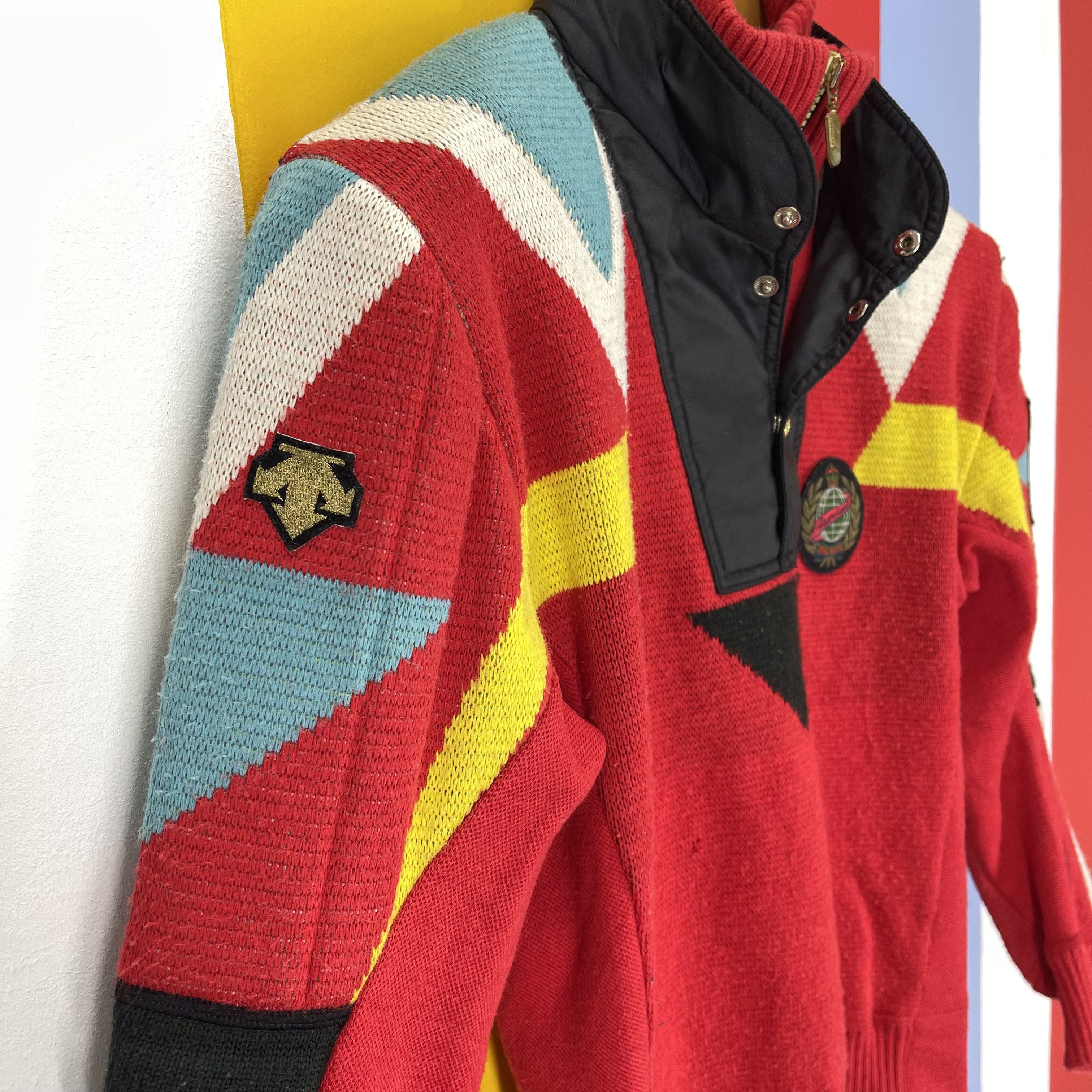 Descente 90s Vintage DESCENTE Acrylic Ski Sweater #1386/AS Size US S / EU 44-46 / 1 - 4 Thumbnail