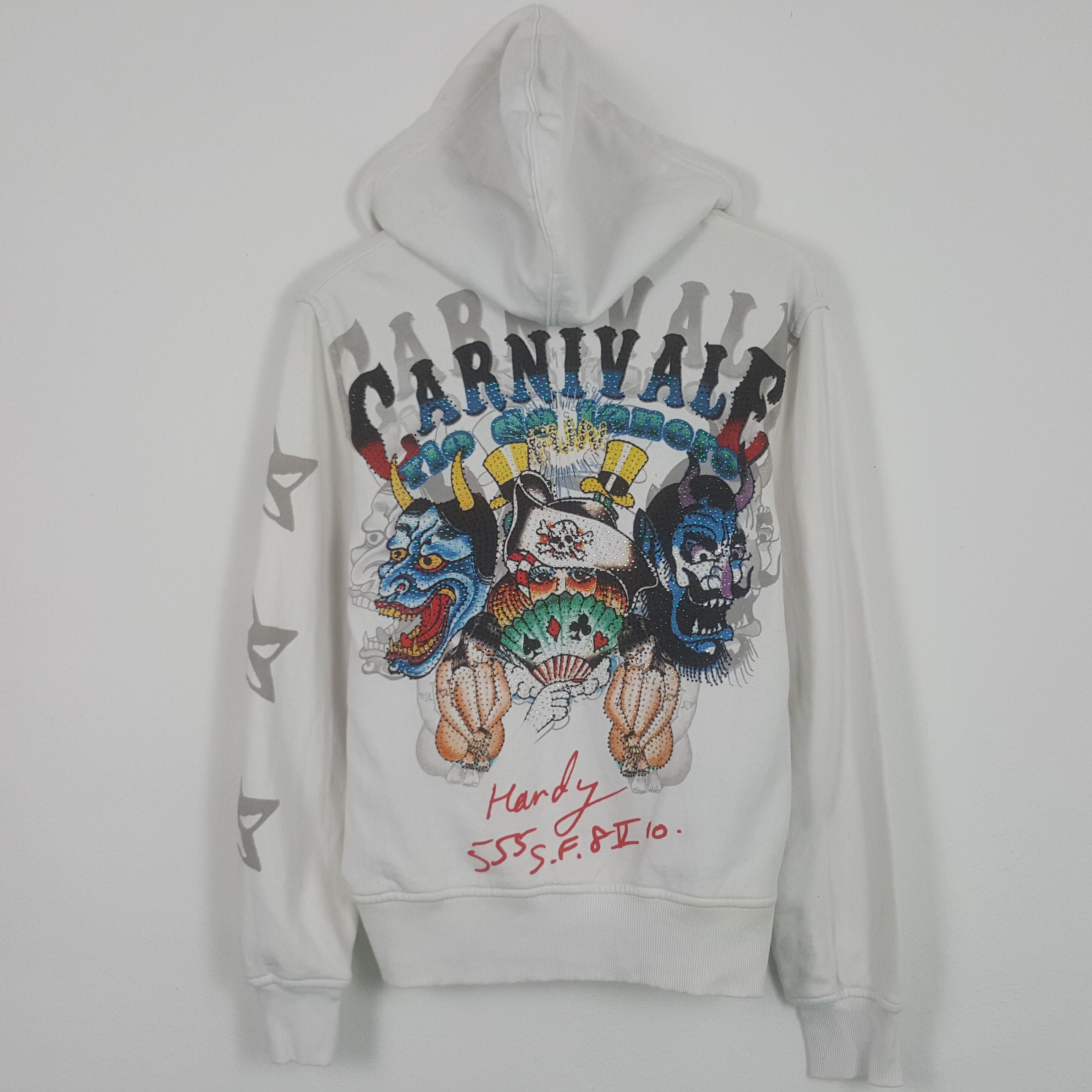 Ed Hardy × Vintage Vintage Ed Hardy by Christian Audigier Zipper Hoodies Size S / US 4 / IT 40 - 3 Thumbnail