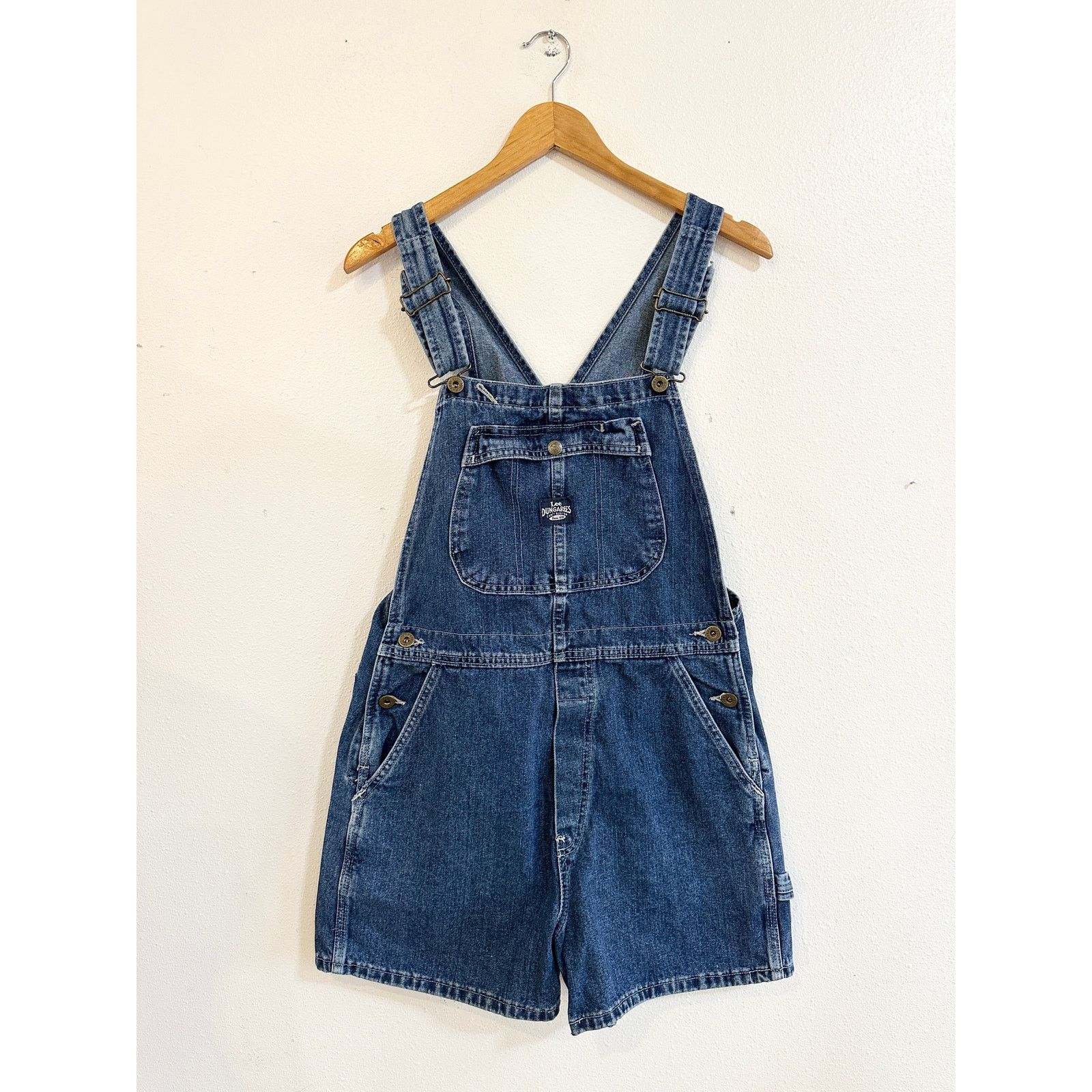 Lee Vintage 90's Lee Dungarees Shortalls Women's Medium Size 30" / US 8 / IT 44 - 1 Thumbnail