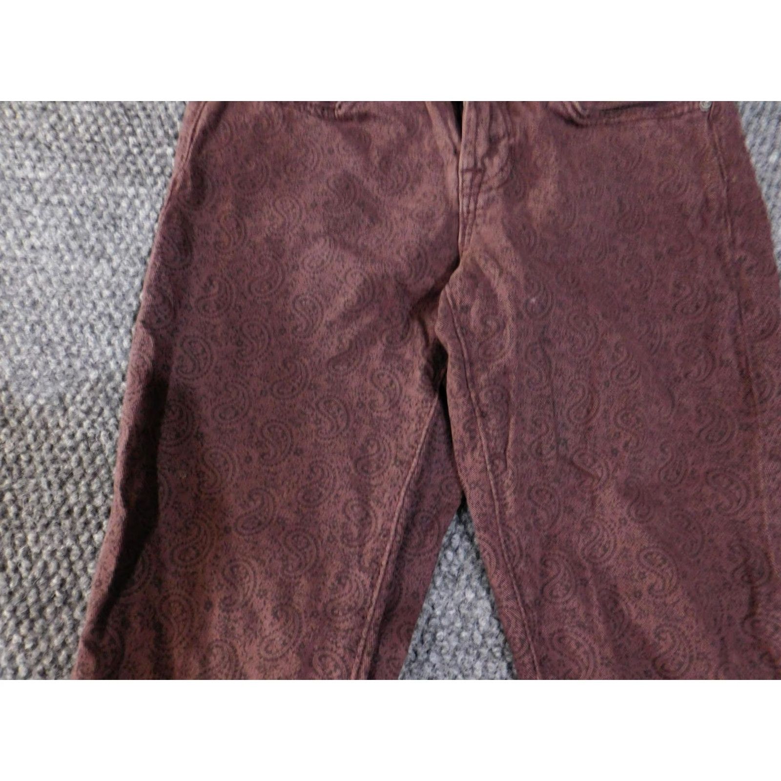 Allsaints AllSaints Pants Womens 26 Paisley Corduroy Skinny Zip Turkey Brown Size 26" / US 2 / IT 38 - 5 Thumbnail