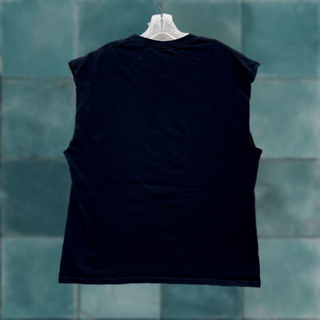 Gildan VINTAGE Y2K T-SHIRT XL Black Skull Graphic Cyber Grunge Moto Tattoo Affliction - Men, Graphic Tee, Sleeveless, Gildan, Cotton Size US XL / EU 56 / 4 - 1 Thumbnail