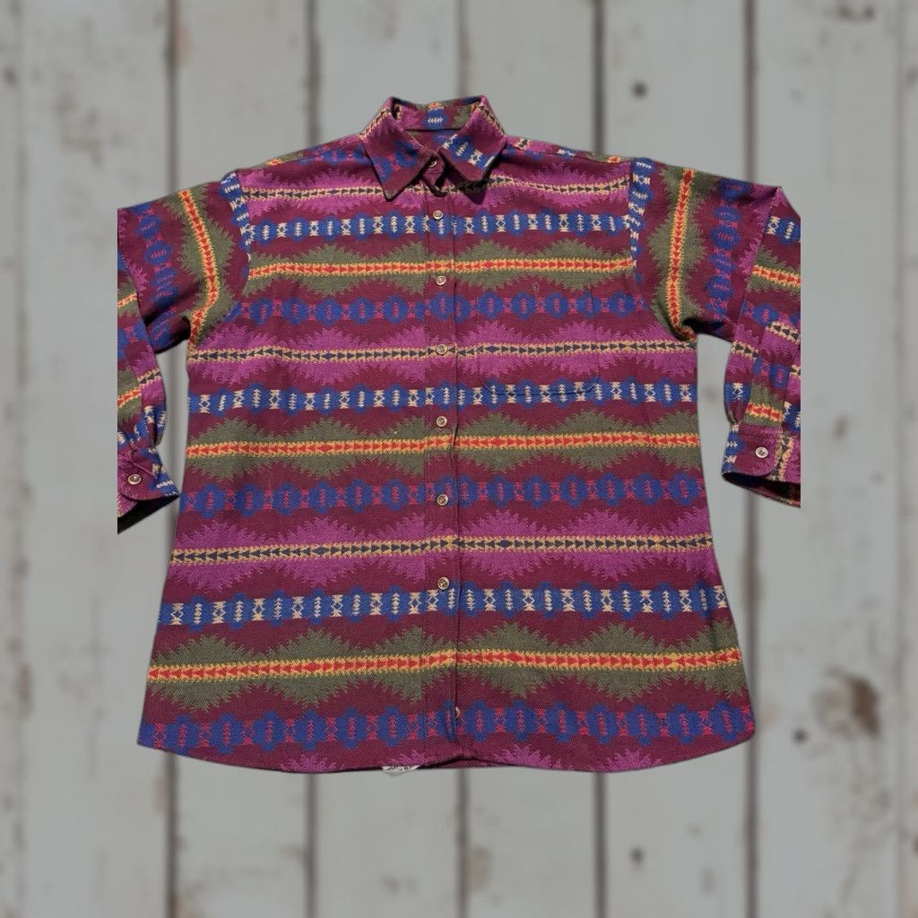 Pendleton VINTAGE Pendleton Shirt Geometric Aztec Tribal Wool Flannel M USA Read/Repair Size M / US 6-8 / IT 42-44 - 1 Thumbnail