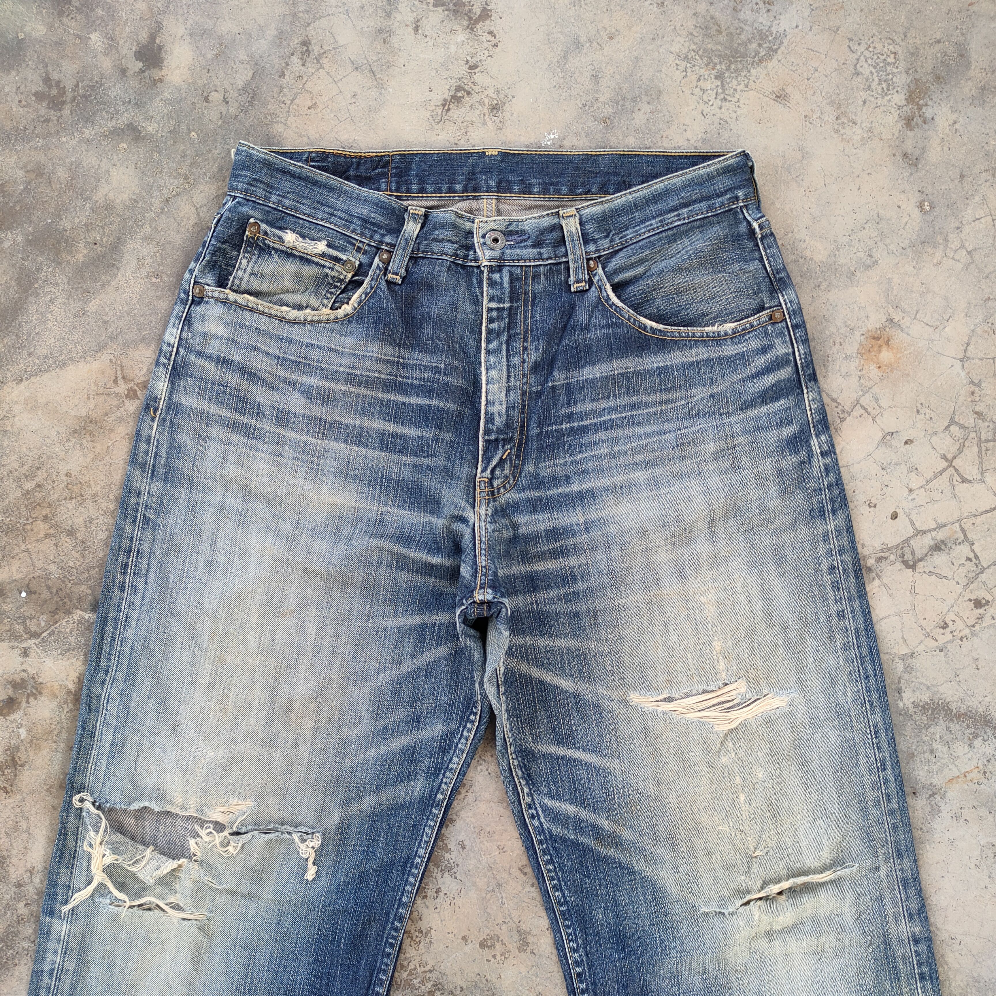 Levi's Vintage Levi's 503 ripped faded jeans denim pants Size US 34 / EU 50 - 3 Thumbnail