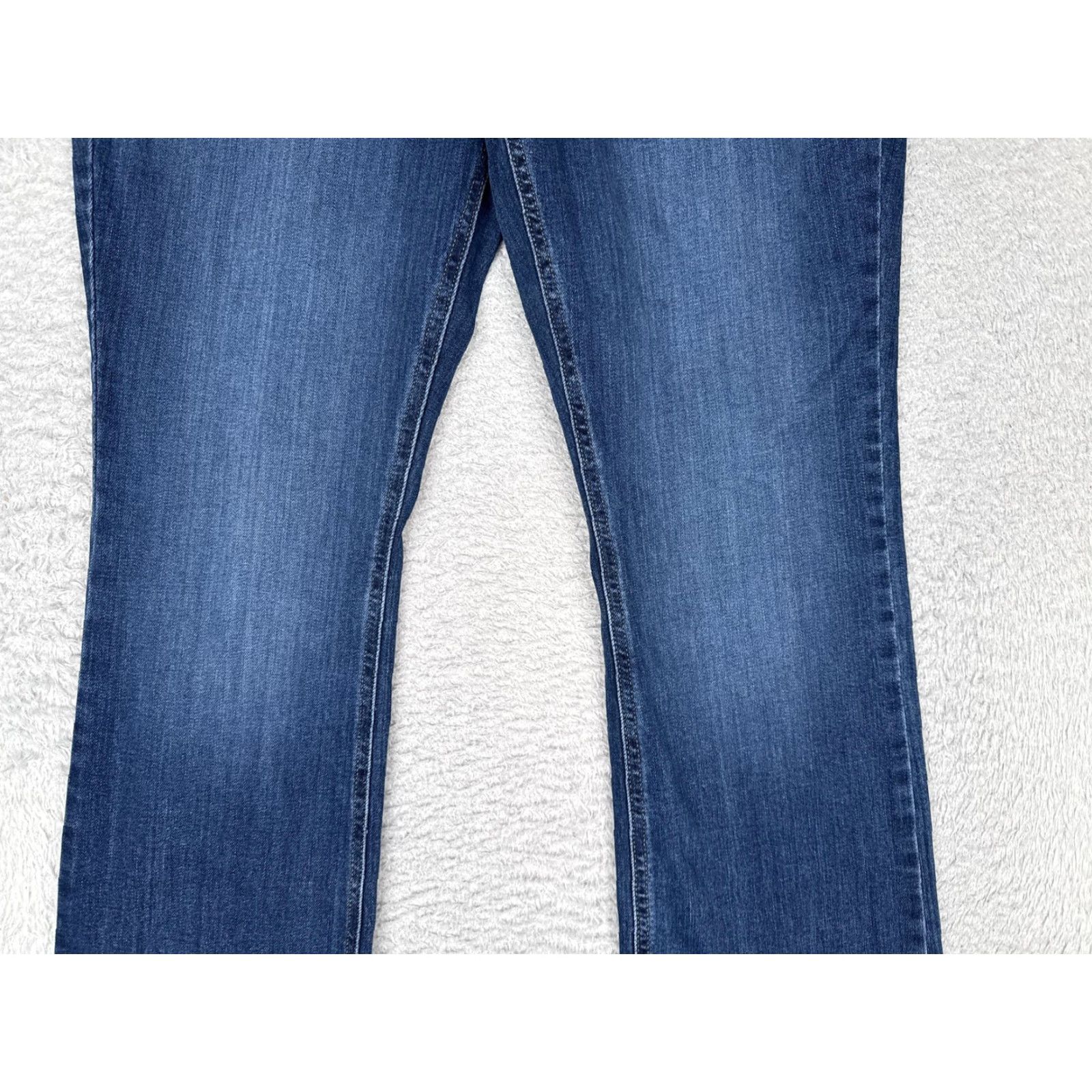Lee Lee Bootcut Jeans Womens 31x33 Blue Med Wash Mid Rise Regular Fit Denim Western Size 24" / US 00 / IT 34 - 3 Thumbnail