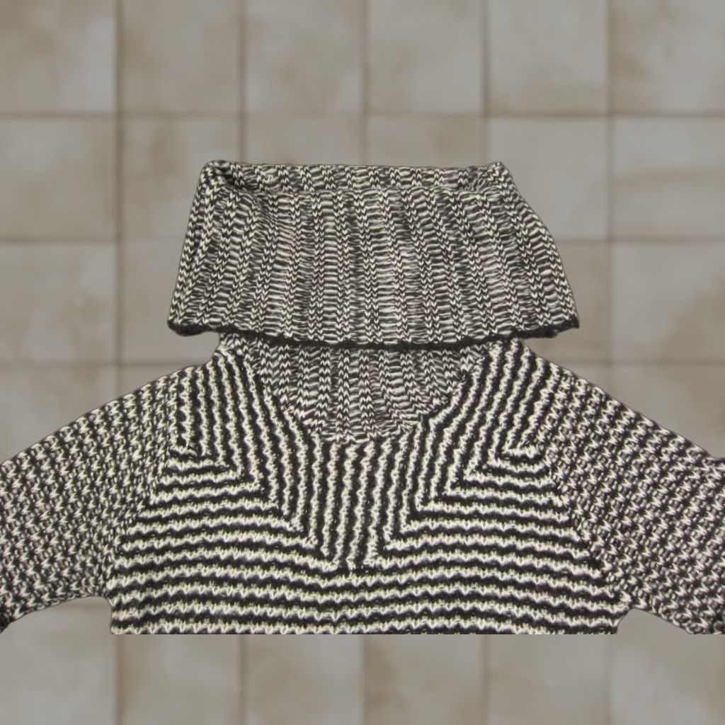 Vintage ii Sisters Sweater Pullover Womens M Black Striped Turtleneck Mohair Knit Knitwear 90s Vintage? Size M / US 6-8 / IT 42-44 - 1 Thumbnail