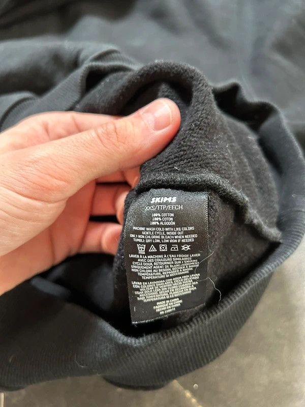 SKIMS SKIMS Black Oversize Hoodie Kim Kardashian Size XXS / US 00 / IT 34 - 6 Thumbnail