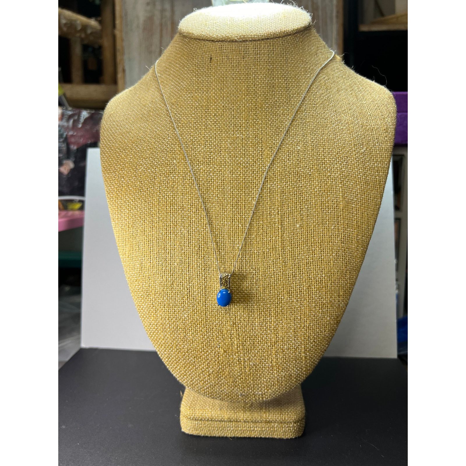 Other Ceruleite pendant sterling silver necklace Size ONE SIZE - 3 Thumbnail