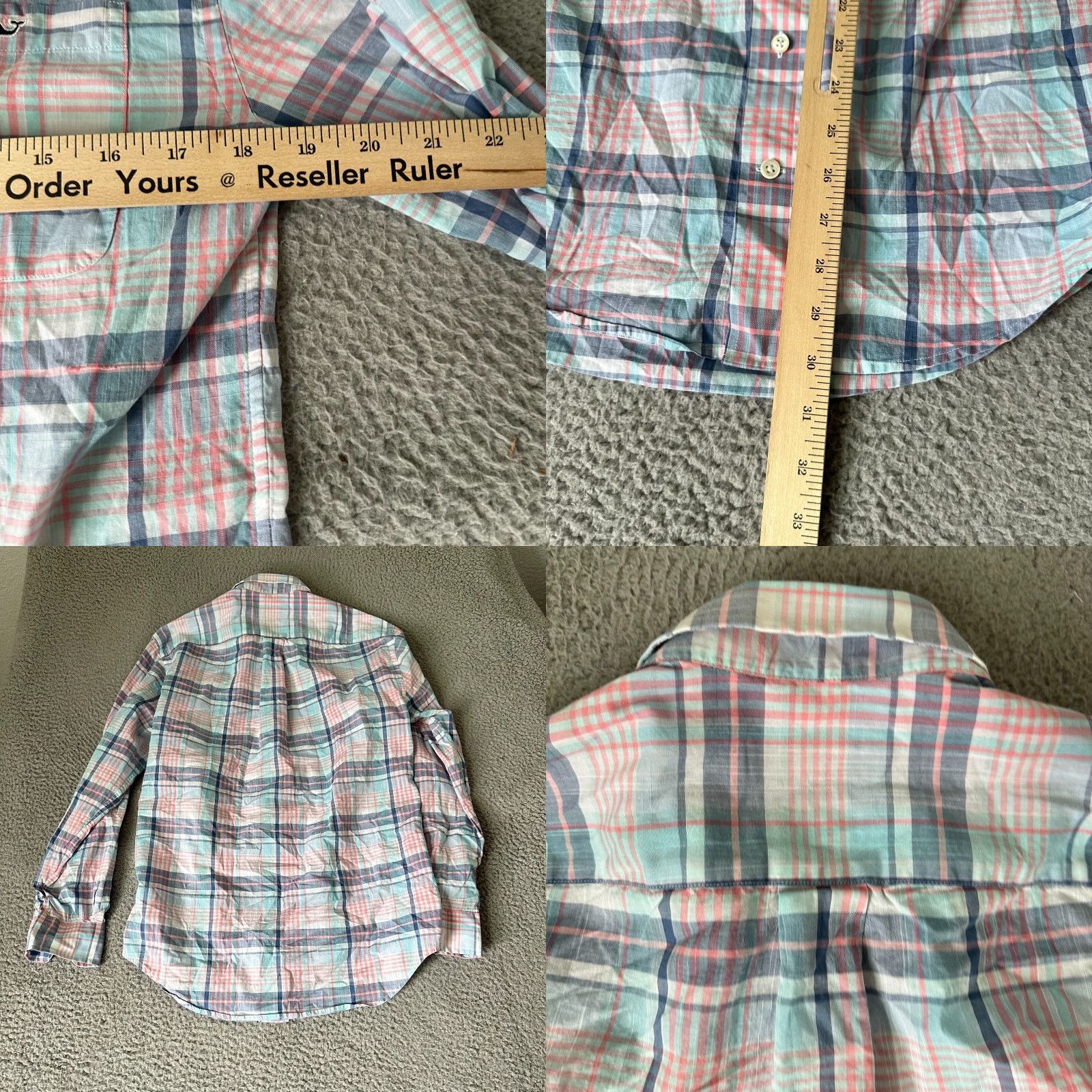 Vineyard Vines Vineyard Vines Shirt Tucker Button-Up Plaid Blue Cotton Mens S - 90s Colorful Logo Long Sleeve Collared Button-Down Small Size US S / EU 44-46 / 1 - 8 Thumbnail