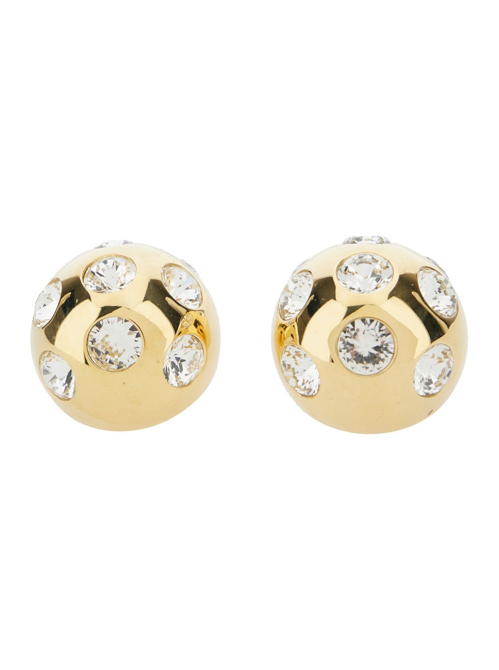 Jacquemus 'Salon' Gold-Colored Earrings with Snap Closure and Cristal Decorations in Copper Woman Size ONE SIZE - 1 Thumbnail