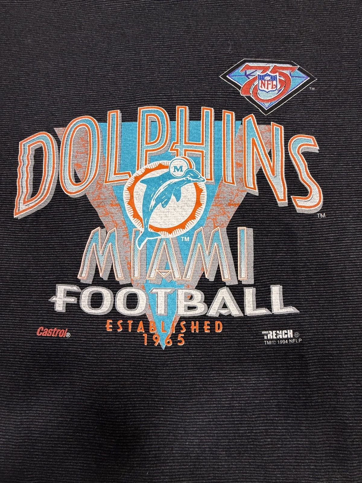 Trench USA Vtg Trench Miami Dolphins Shirt Size US XL / EU 56 / 4 - 2 Thumbnail