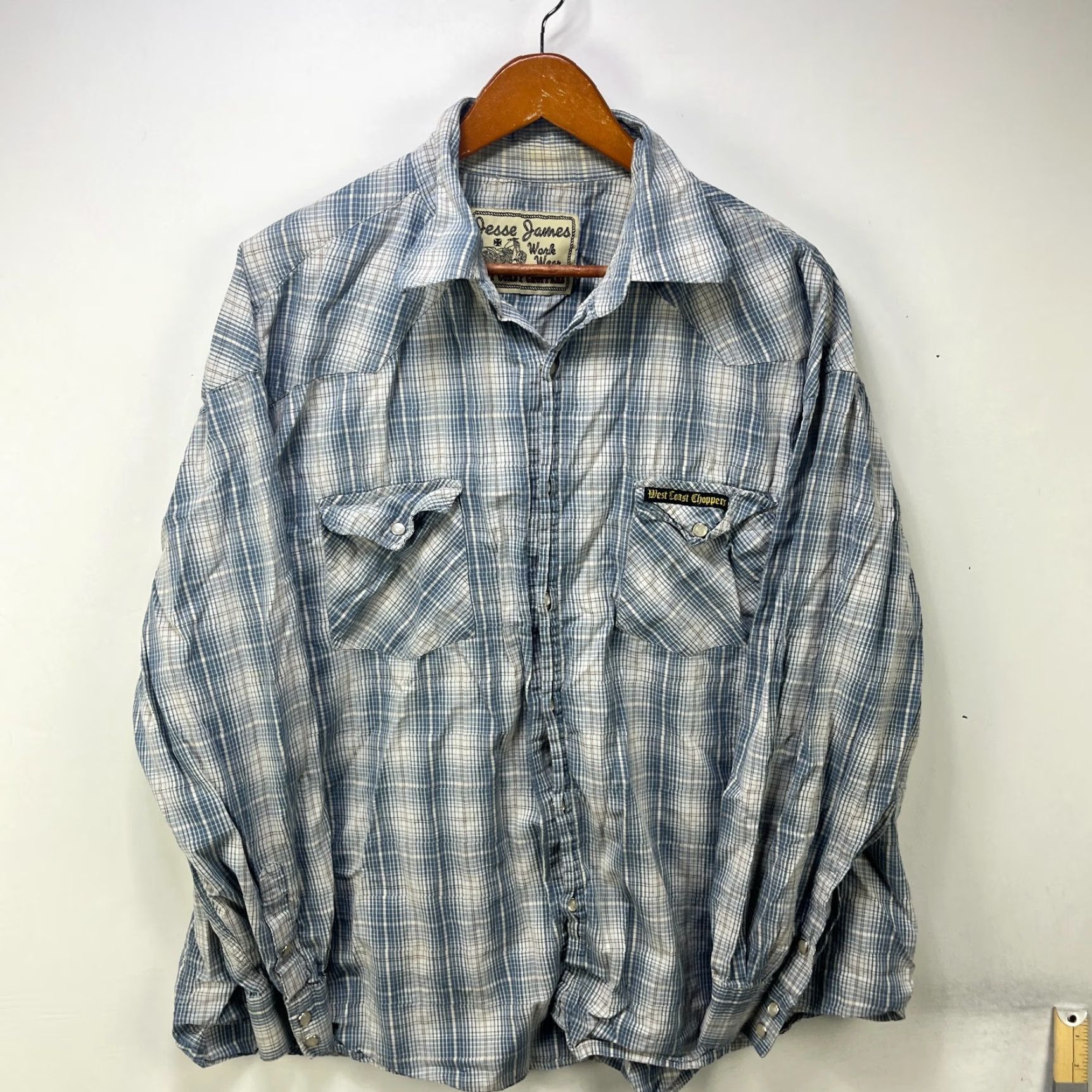 West Coast Choppers VINTAGE West Coast Choppers Pearl Snap Shirt 2XL Mens White Cotton 2000s Size US XXL / EU 58 / 5 - 2 Thumbnail