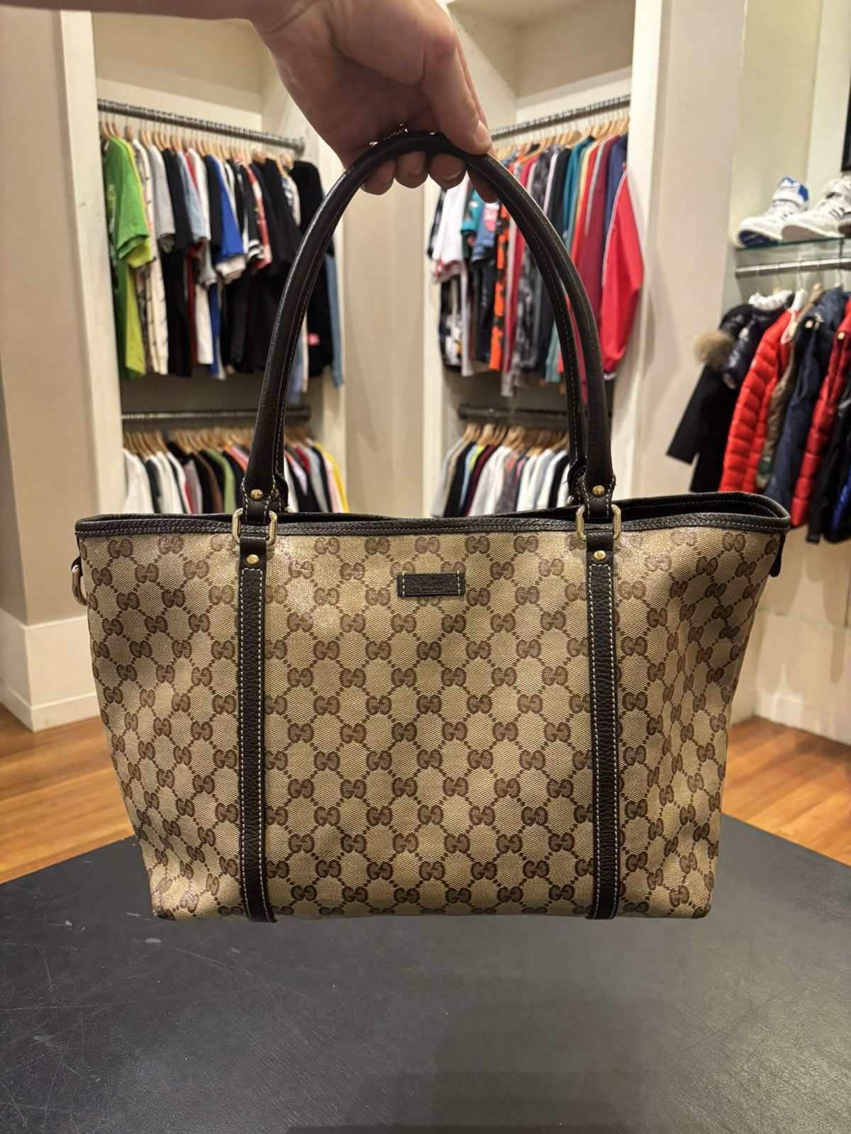 Gucci Crystal GG Monogram Tote Bag