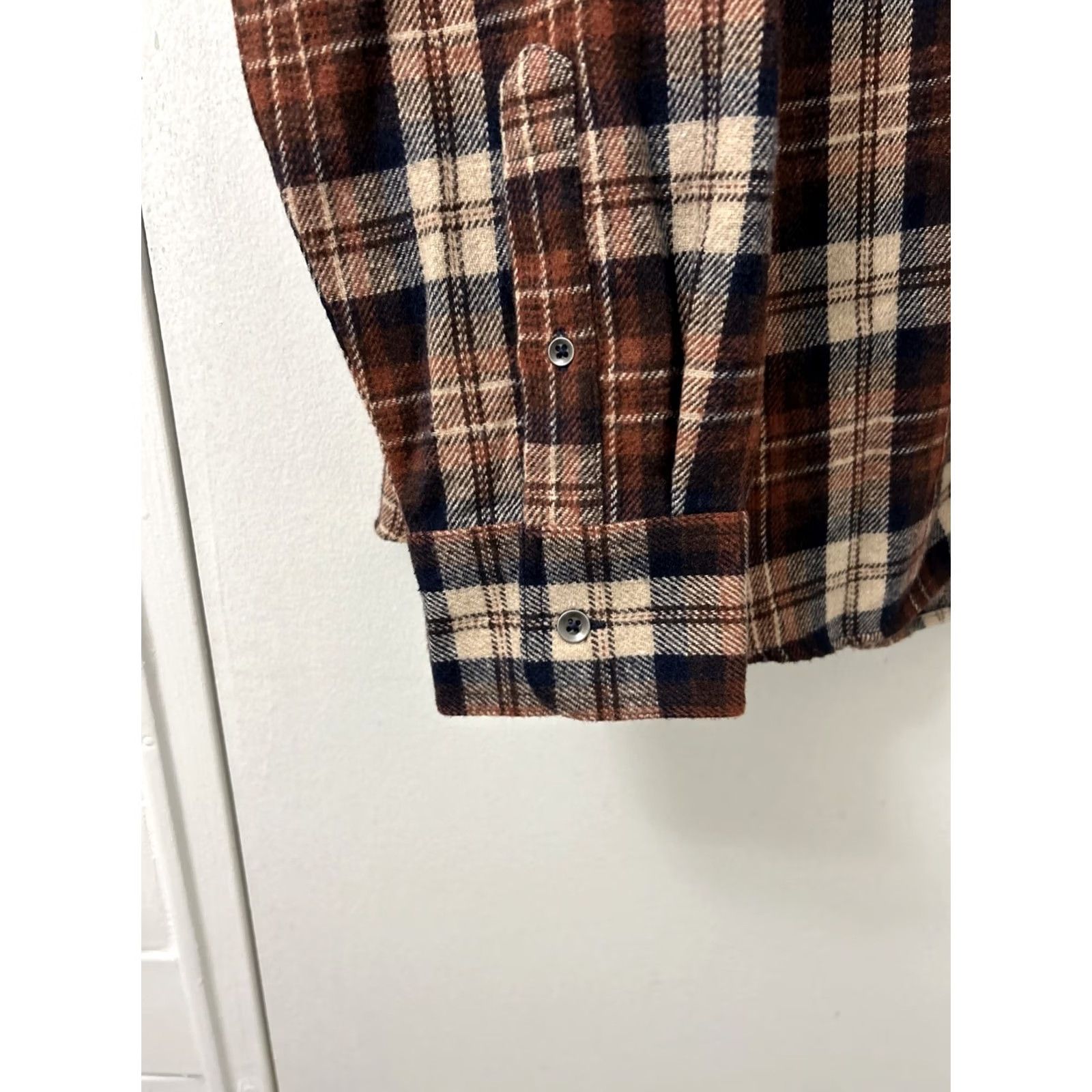 Flag & Anthem Flag & Anthem Flannel Shirt Mens 2XL Burgundy Plaid Button-Down L/S Mulitcolor Casual Workwear Rugged Flag Theme Size US XXL / EU 58 / 5 - 7 Thumbnail