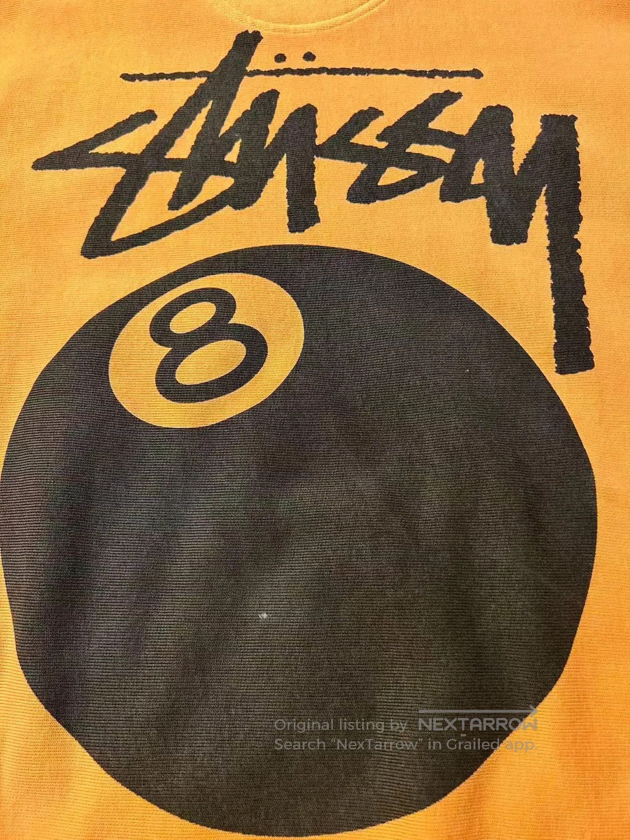 Stussy Stussy 8 Ball Print Orange Crewneck. Size US L / EU 52-54 / 3 - 4 Thumbnail