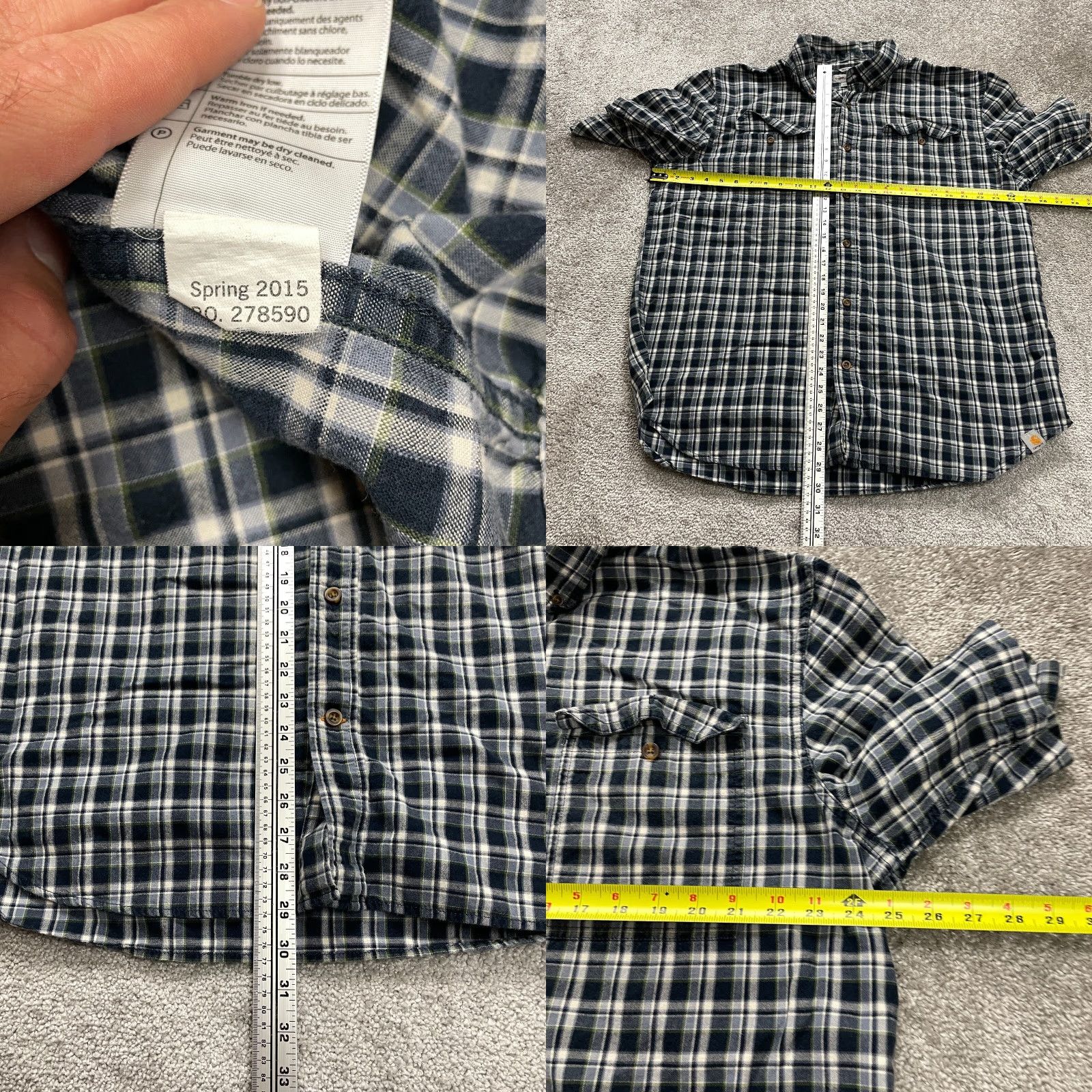 Carhartt Carhartt Flannel Shirt Mens XL Multicolor Plaid Short Sleeve Casual Top Size US XL / EU 56 / 4 - 8 Thumbnail