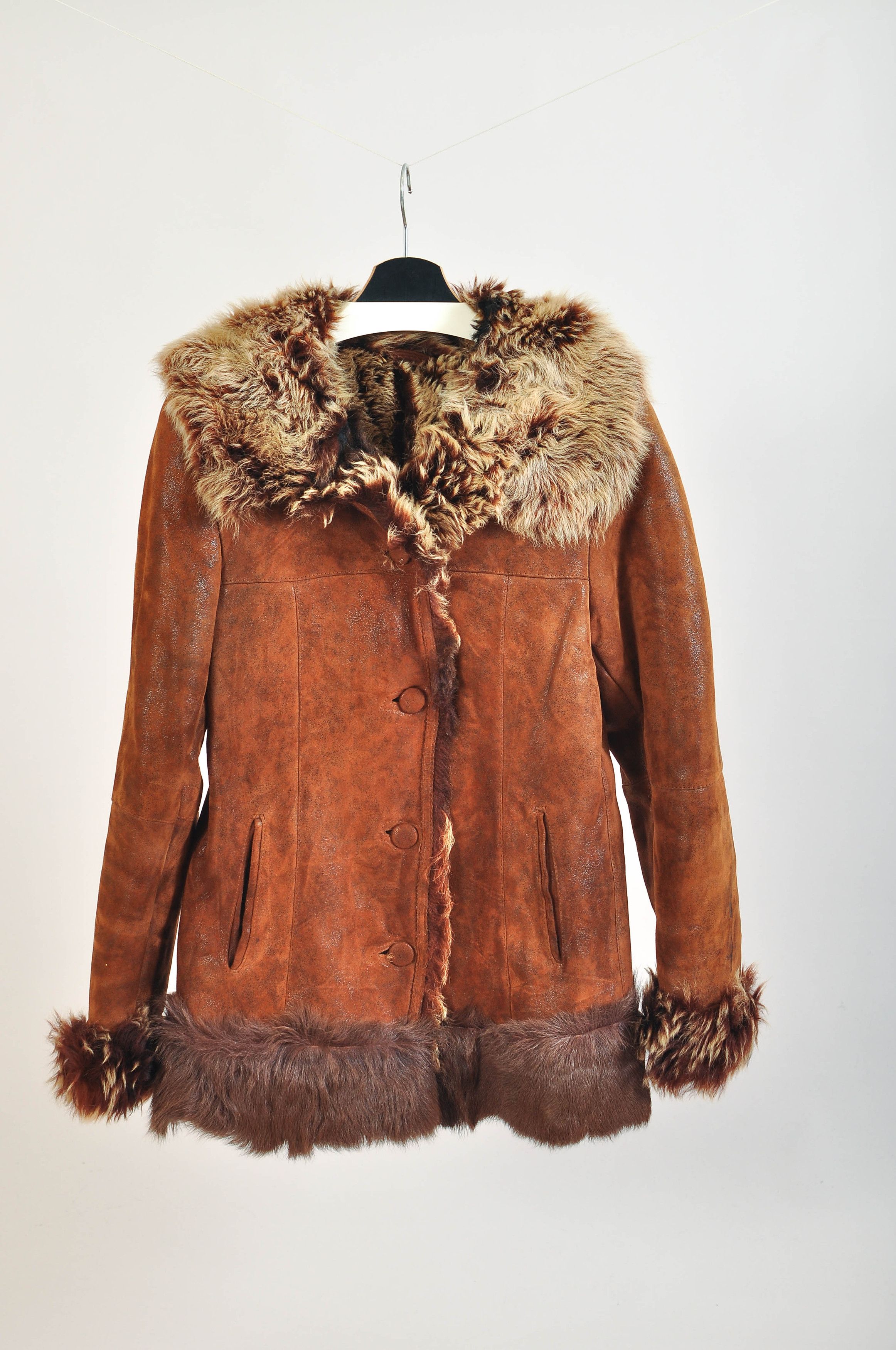 Other Vintage fur coat with hoodie Size S / US 4 / IT 40 - 1 Thumbnail