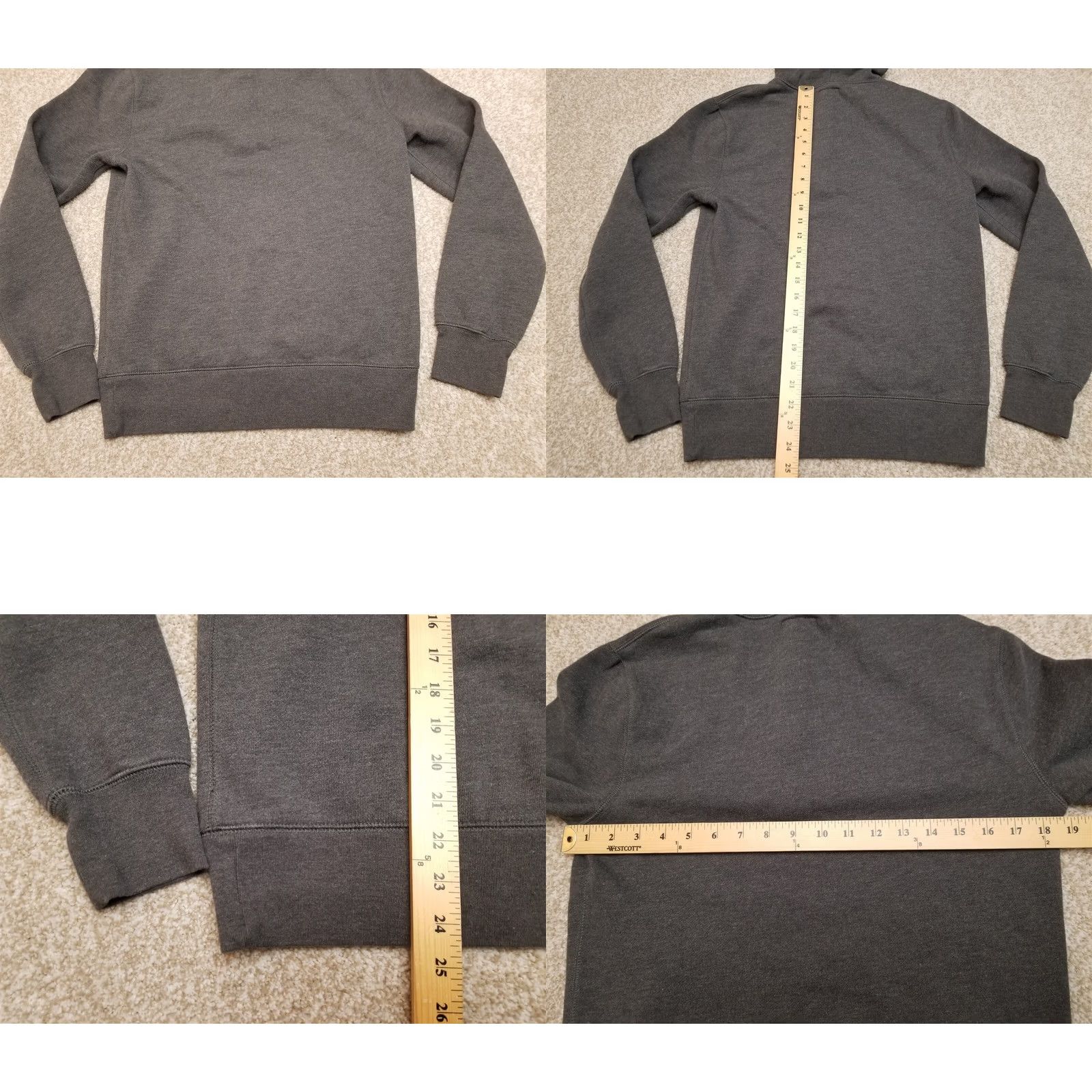J.Crew J.CREW Hoodie Men XS Gray Fleece Hooded Pullover 100% Cotton Knit Seasonal Outdoor Classic Pullover Mens Size US XS / EU 42 / 0 - 8 Thumbnail