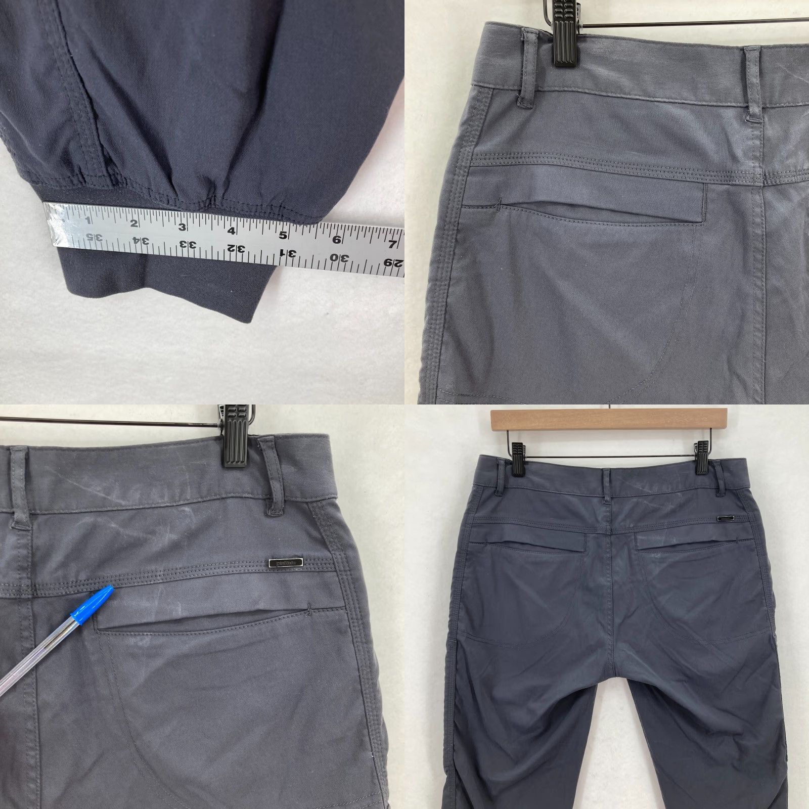 Prana prAna Sky Canyon Jogger Pants Women's 10 Blue Gray Nylon Cargo Hiking Regular Inseam 25 in Wide Size 32" / US 10 / IT 46 - 8 Thumbnail
