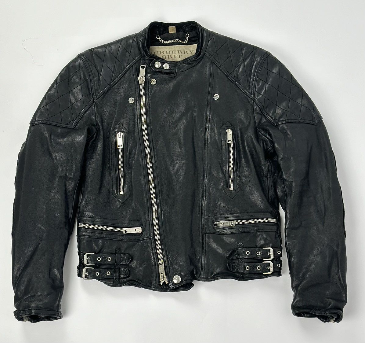 Burberry SS13 Burberry Brit Leather Biker Jacket | Grailed