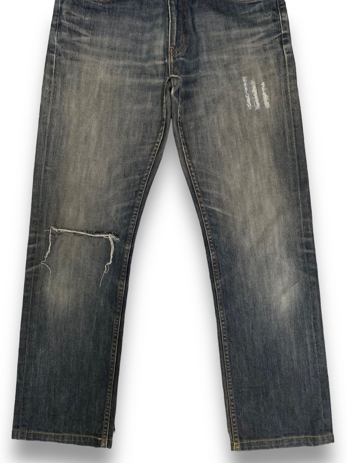 Undercover × Uniqlo Vintage Y2K Uniqlo UJ Faded Straight Leg Distressed Jeans Size US 29 - 9 Thumbnail