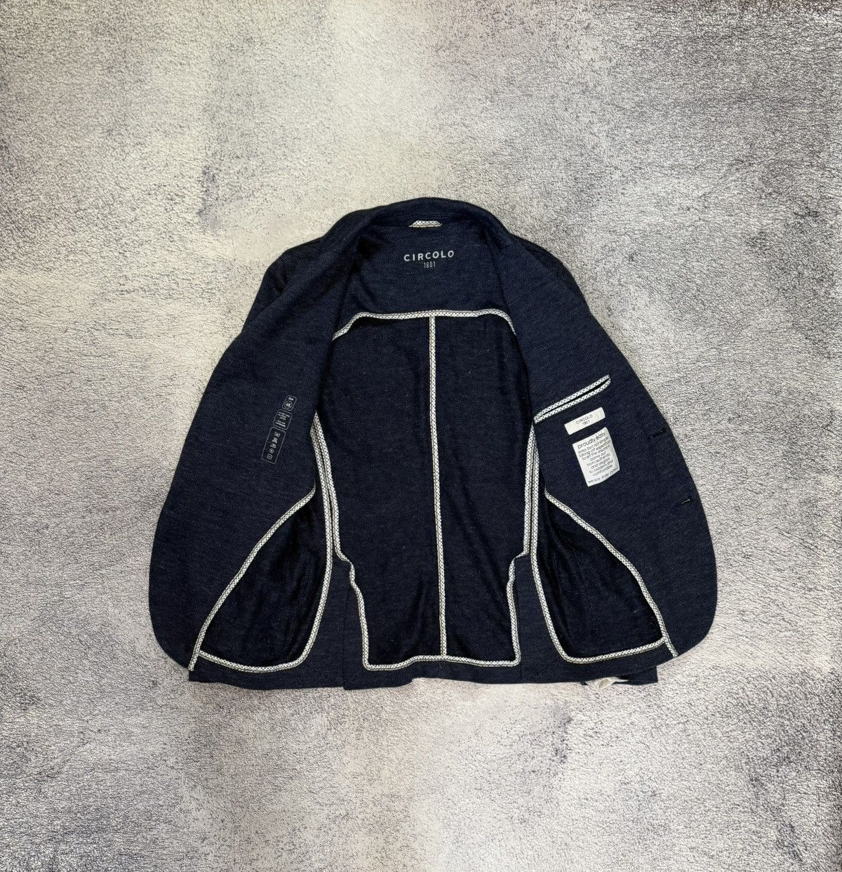 Circolo 1901 Circolo 1911 Men Linen Cotton Blazer EU48 Navy Slim Jacket Size 38R - 12 Thumbnail