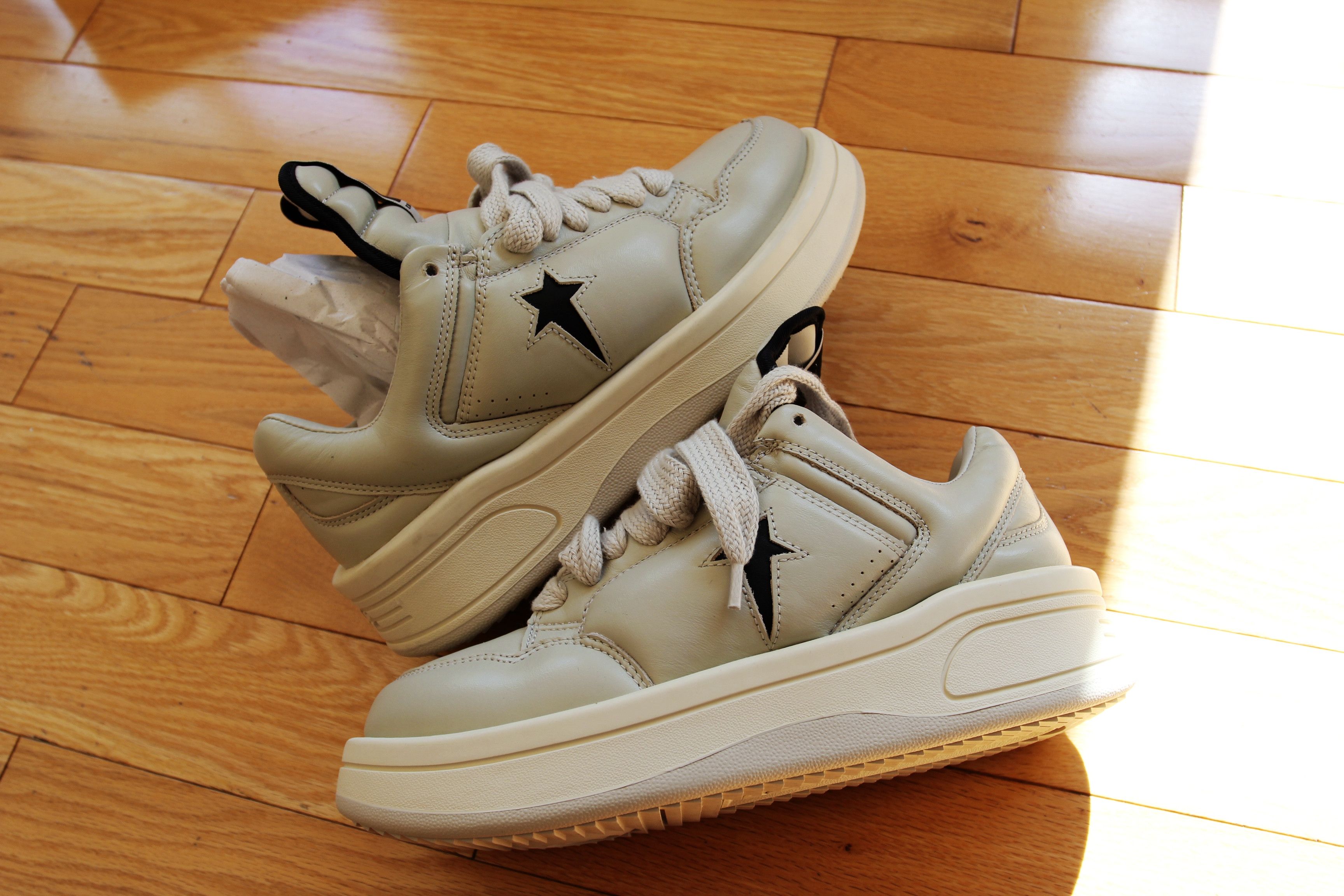 Converse × Rick Owens Drkshdw BNWT SS25 RICK OWENS DRKSHDW TURBOWPN OX SNEAKERS OYSTER 9 Size US 9 / EU 42 - 3 Thumbnail