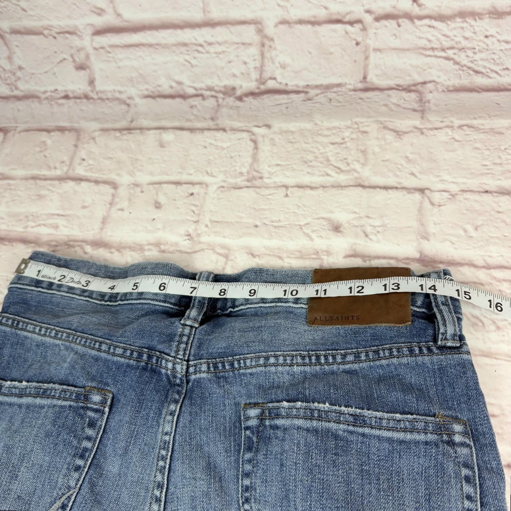 Allsaints AllSaints Cigarette Jeans Mens 30x30 Medium Wash Slim Straight Denim Jeans Size US 30 / EU 46 - 7 Thumbnail