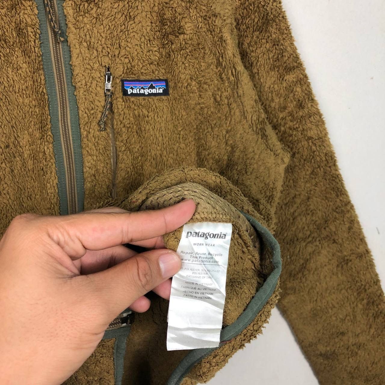 Patagonia Vintage 90s Patagonia Fleece Hooded Full Zipper Jacket Size US S / EU 44-46 / 1 - 5 Thumbnail