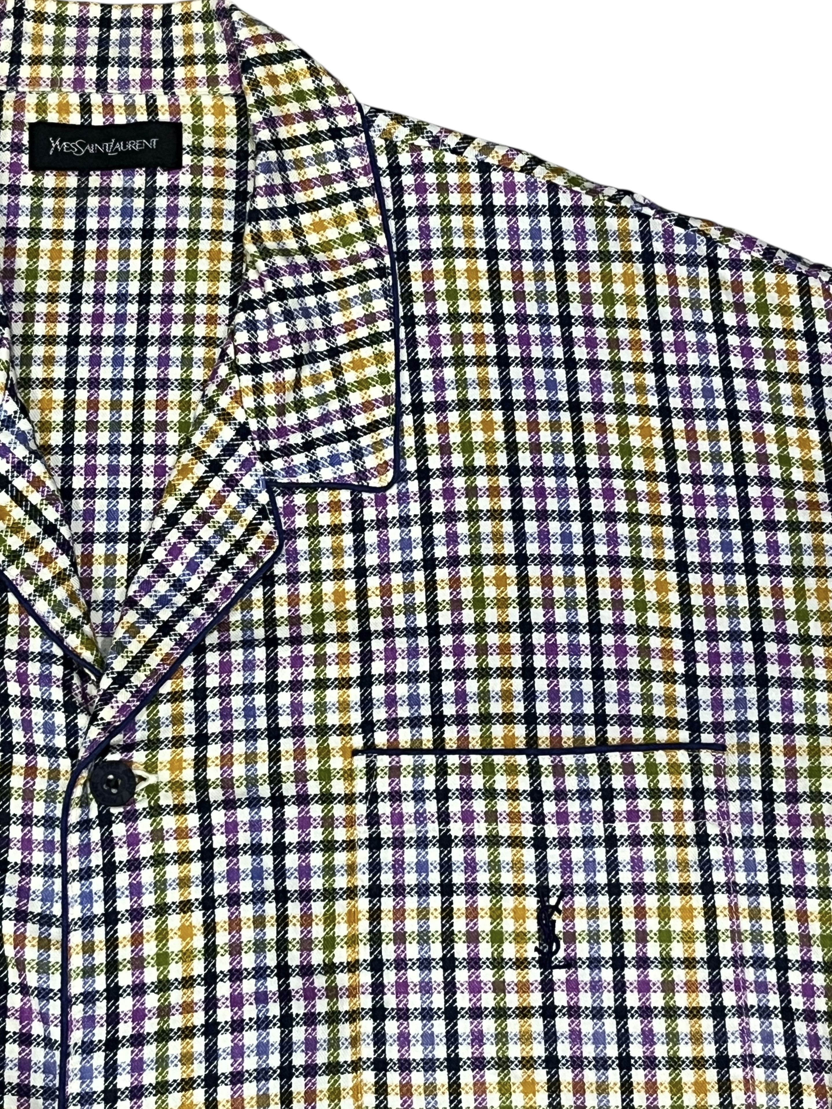 Yves Saint Laurent 🔥Authentic YSL Multicolor Classic Check Unisex Pajamas Set Size US M / EU 48-50 / 2 - 3 Thumbnail