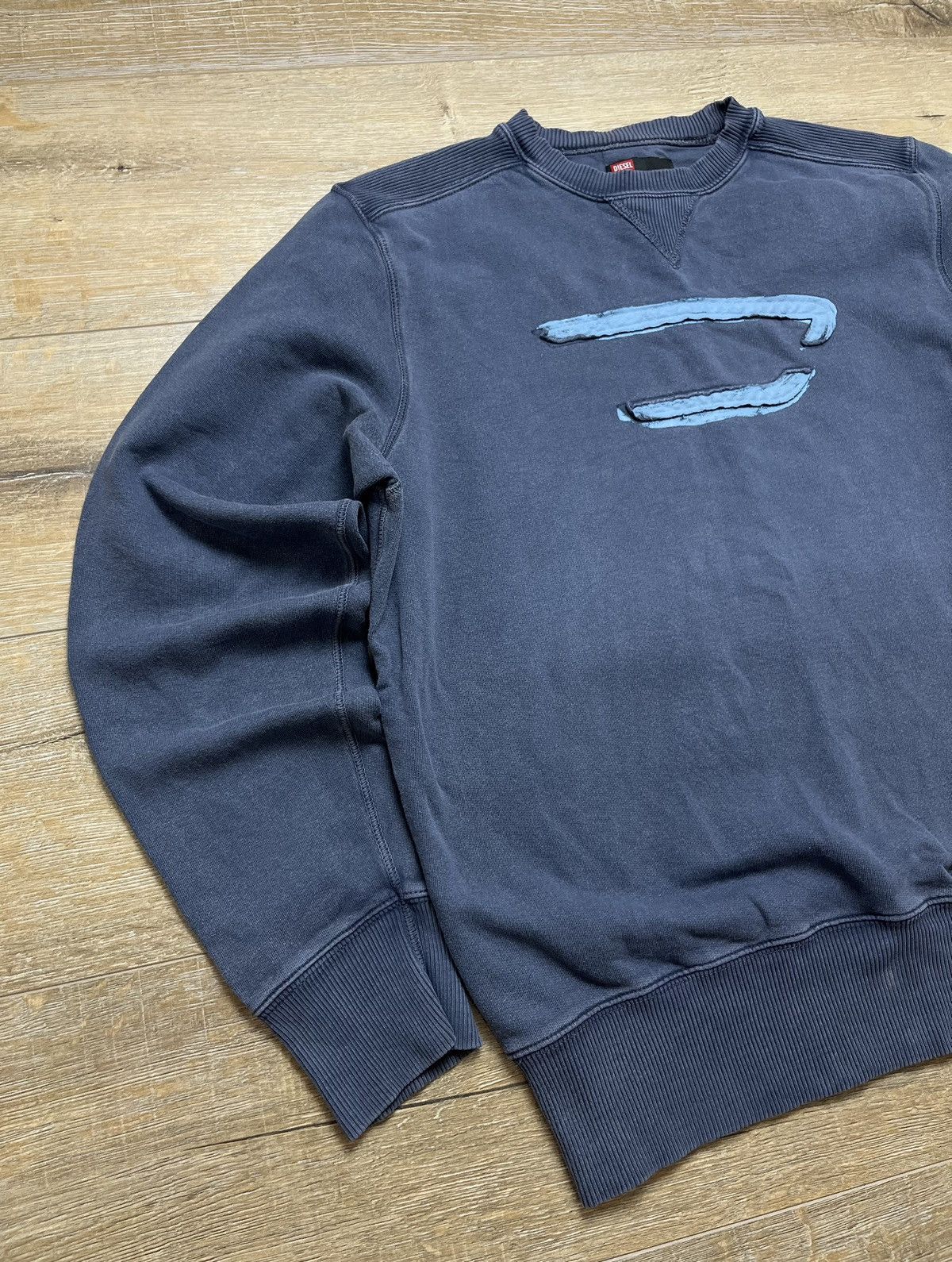 Diesel VTG WASED DIESEL BIG LOGO SWEATSHIRT Size US L / EU 52-54 / 3 - 3 Thumbnail