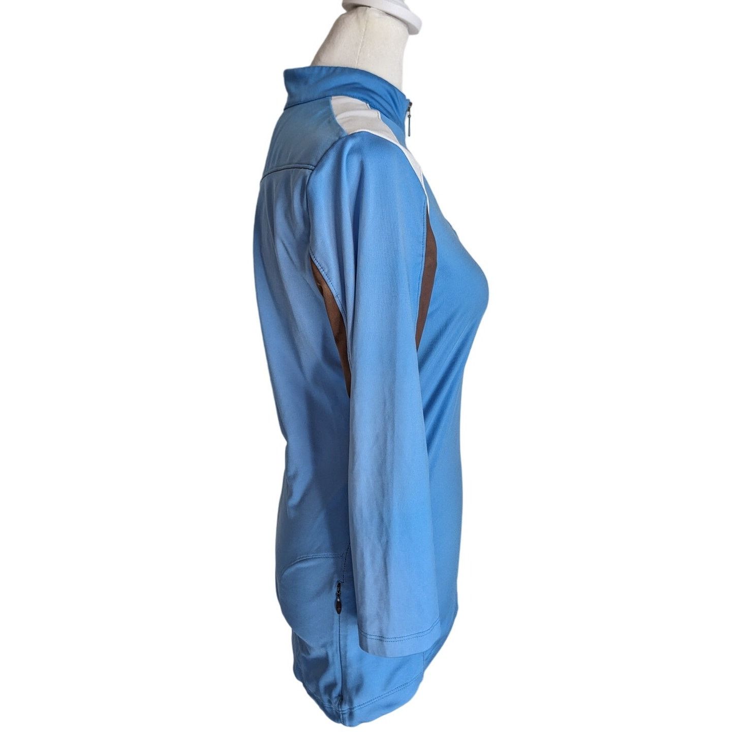 PEARL iZUMi Pearl Izumi Blue Quarter Zip Cycling Jersey Sportswear Size M / US 6-8 / IT 42-44 - 3 Thumbnail