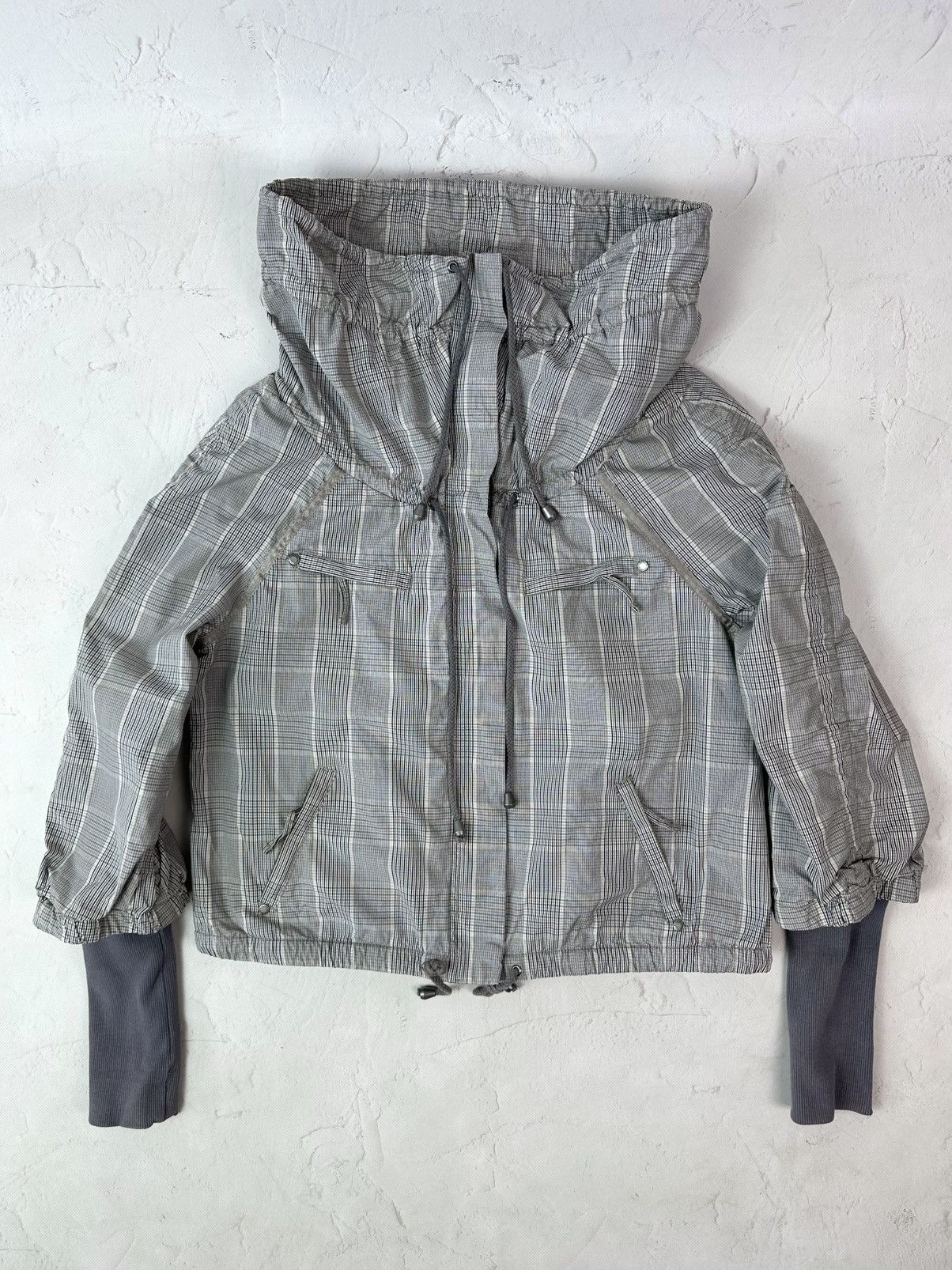 Vintage Vintage Check High Neck Women’s Zip Relaxed Jacket Size XL / US 12-14 / IT 48-50 - 1 Thumbnail