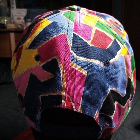 Other Deadstock Vintage Abstract Geometric Snap Trucker Hat Cap Size ONE SIZE - 4 Thumbnail