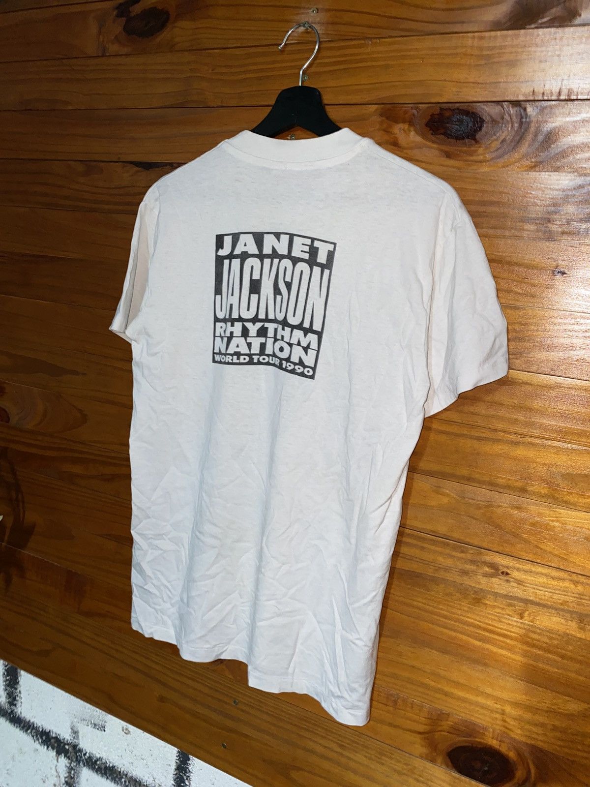 Rap Tees Vintage 1990 Janet Jackson Rhythm Nation World Tour T-Shirt Size US M / EU 48-50 / 2 - 11 Thumbnail
