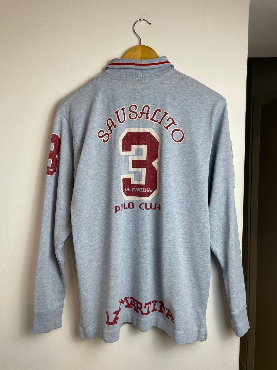 La Martina × Polo Ralph Lauren × Vintage La Martina Rugby Sweatshirt Vintage Center Pony RRL Styl Y2K Size US L / EU 52-54 / 3 - 6 Thumbnail