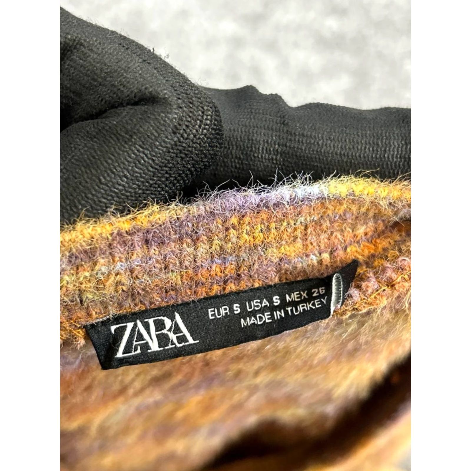 Zara Zara Sweater Womens Small Brown Purple Cropped Fleece Size S / US 4 / IT 40 - 3 Thumbnail