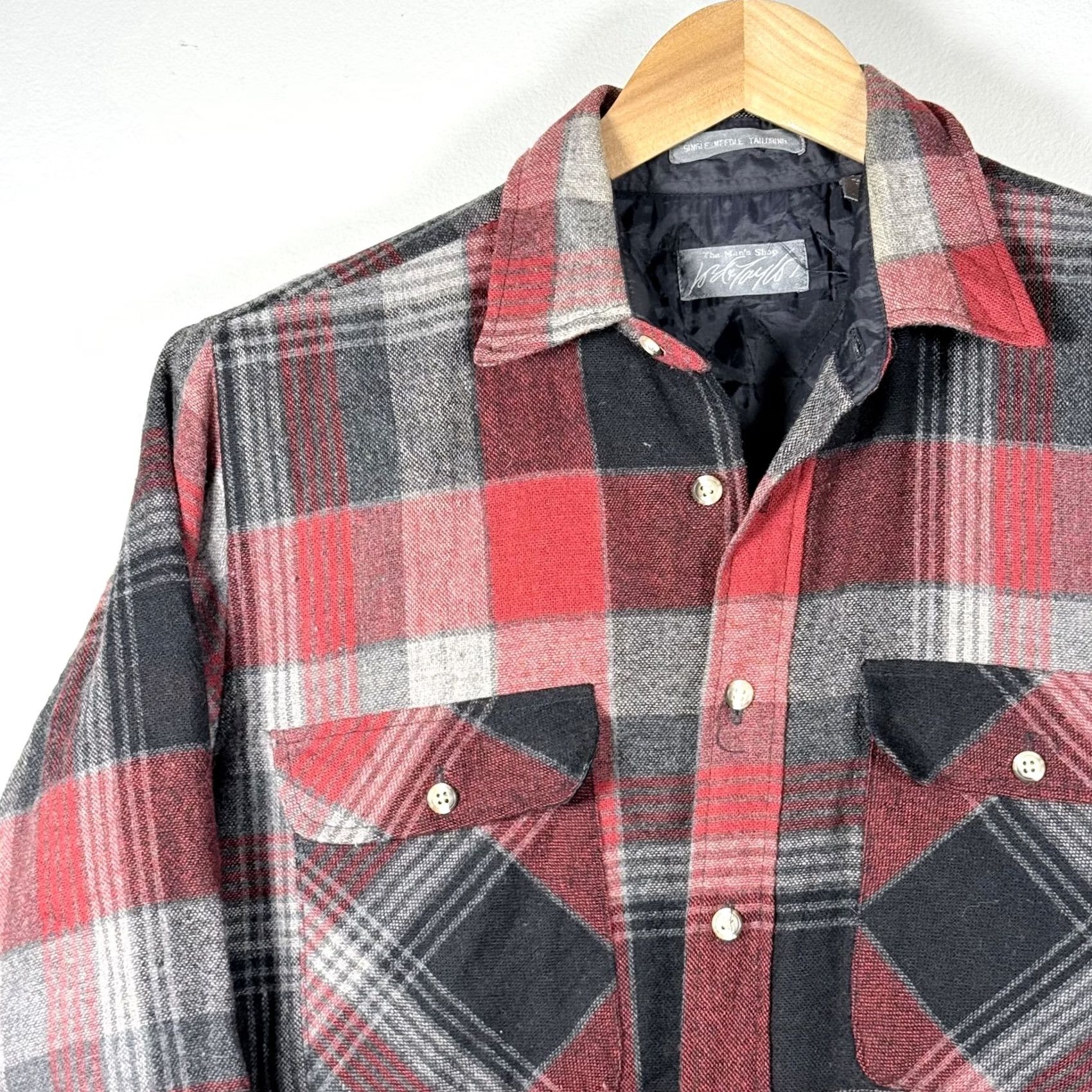 Lord & Taylor Vintage Lord & Taylor Quilted Lined Flannel Jacket Red Black Plaid Men's Medium Size US M / EU 48-50 / 2 - 5 Thumbnail